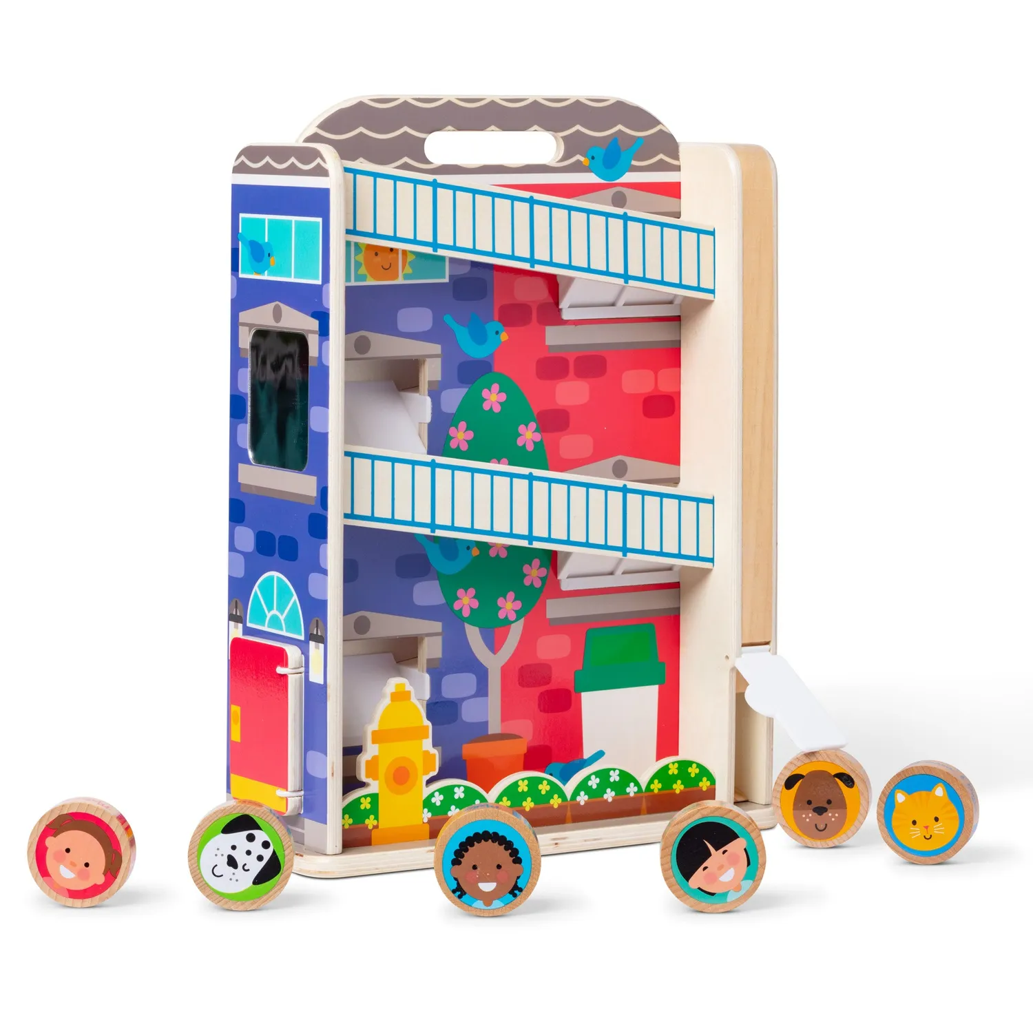Melissa & Doug GO Tots Stadthaus Kugelbahn Holz ab 1 Jahr