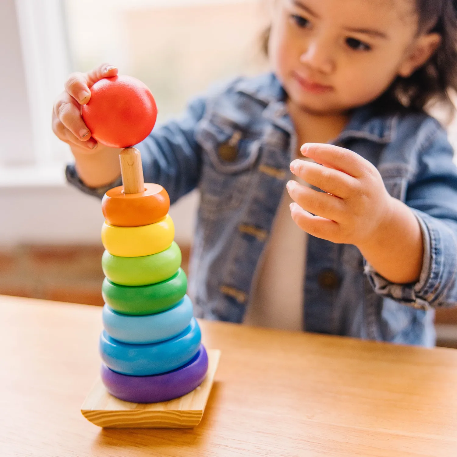 Melissa & Doug Classic Rainbow Lernspielzeug Holz Set 4-teilig