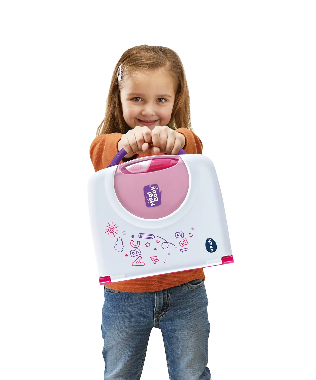 VTech MagiBook v2 Pink Lernbuchsystem mit 2 Büchern Stift