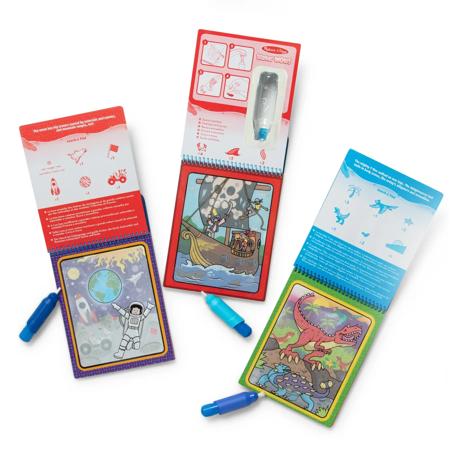 Melissa & Doug Water WOW 3er Dino Abenteuer Weltraum