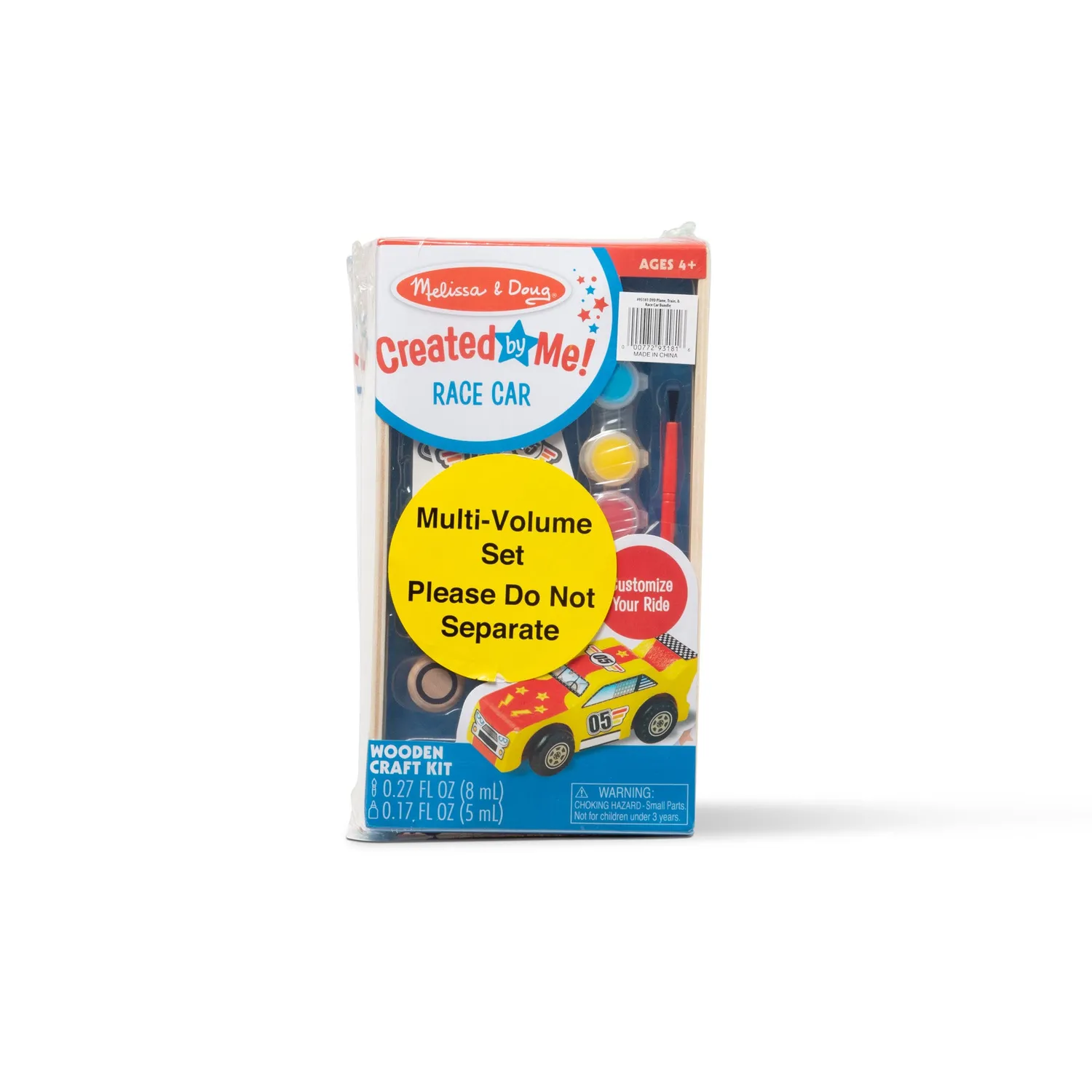 Melissa & Doug Createed by Me Bastelset Fahrzeuge 3er-Pack Holz
