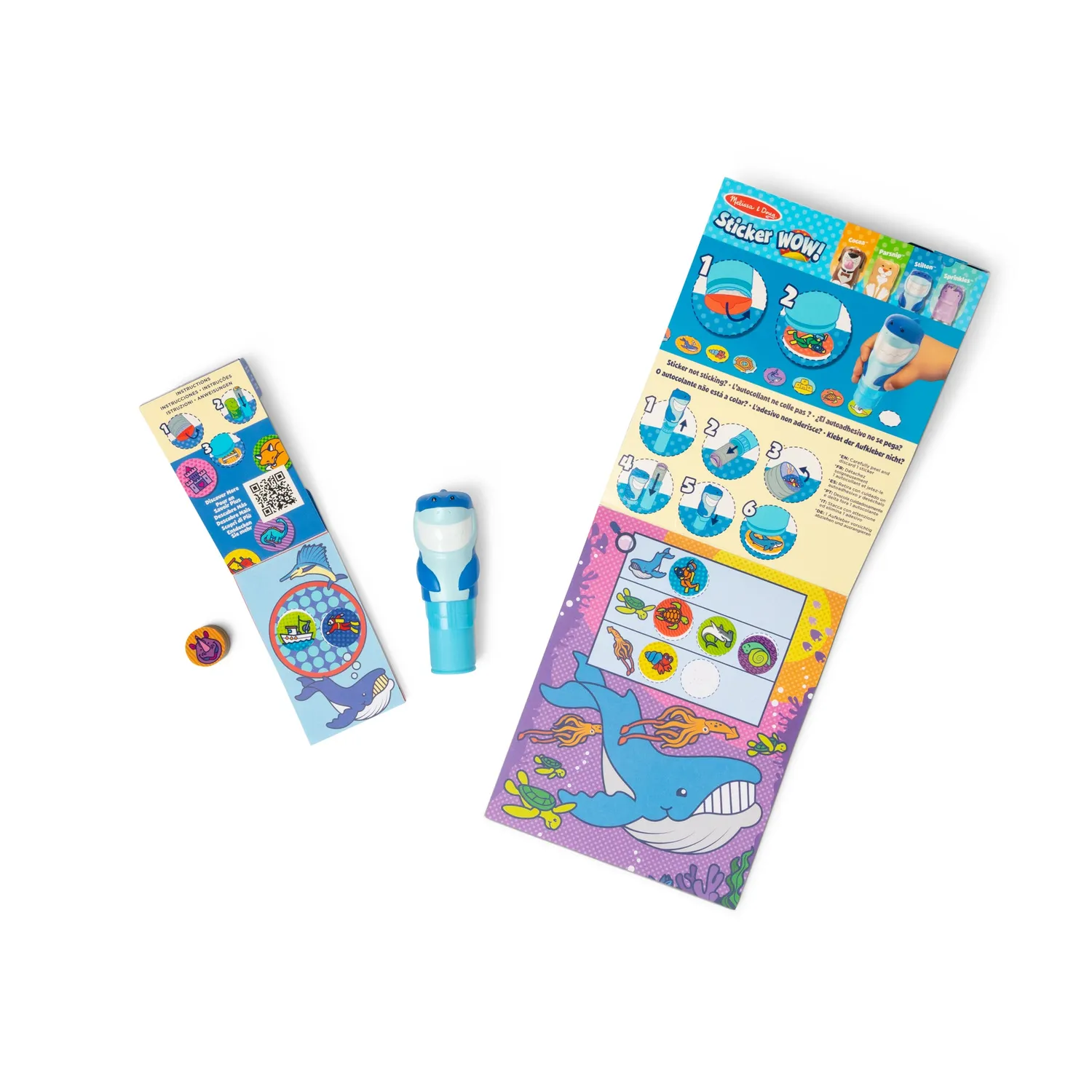 Melissa & Doug Sticker WOW Hai Sticker-Stempel Set 500 Sticker