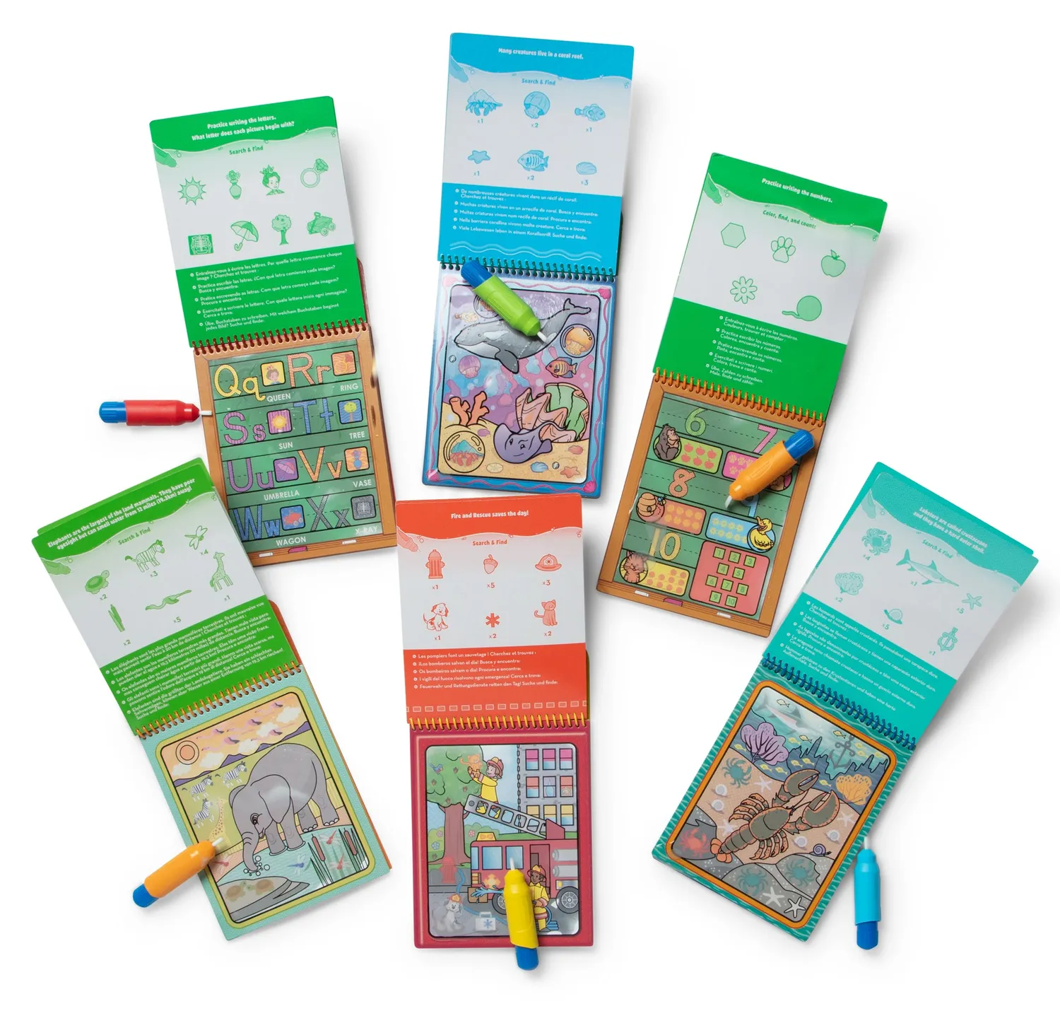 Melissa & Doug Water Wow Malbuch 6er Set Wasser