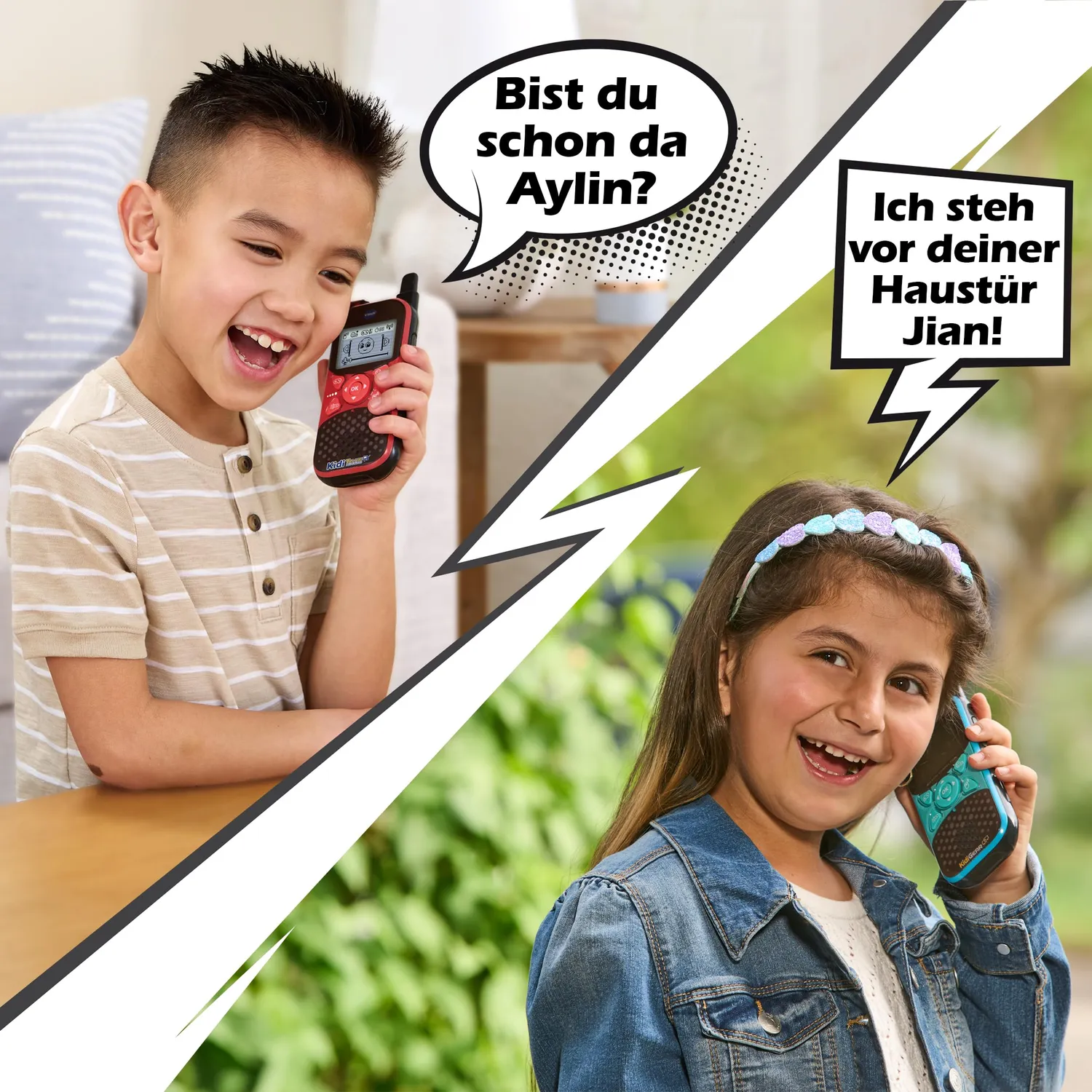 VTech KidiTalkie Explorer Walkie-Talkie 2er-Set mit Taschenlampe