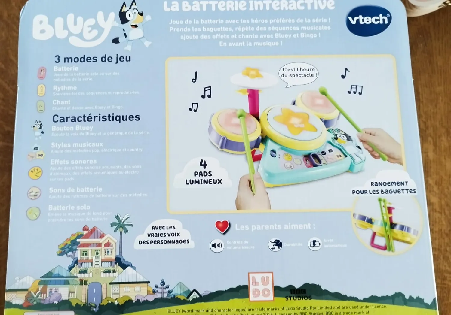 VTech Bluey Interaktives Schlagzeug Französisch ab 3 Jahren