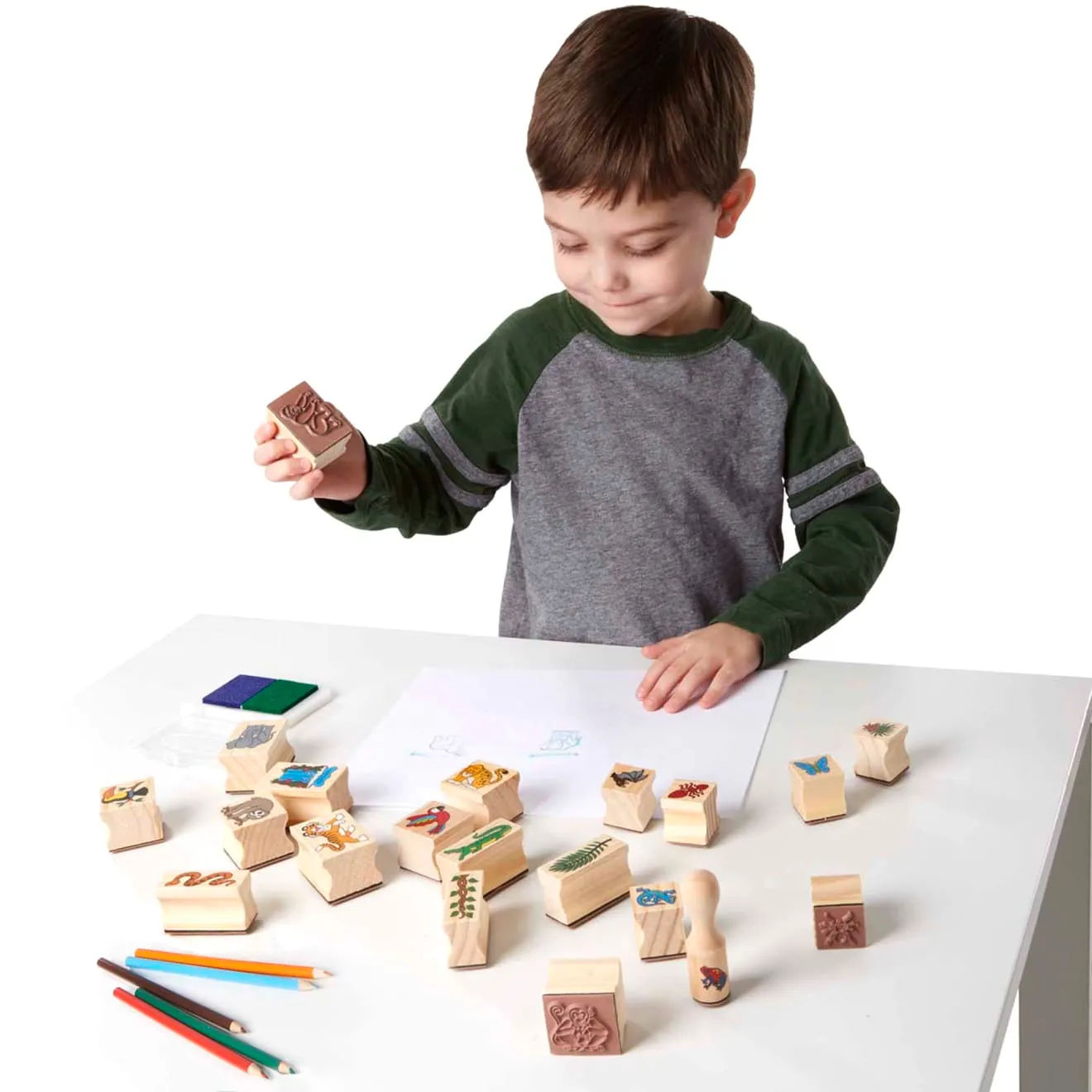 Melissa & Doug Stamp-a-Scene Rain Forest Stempelset 20-tlg abwaschbar