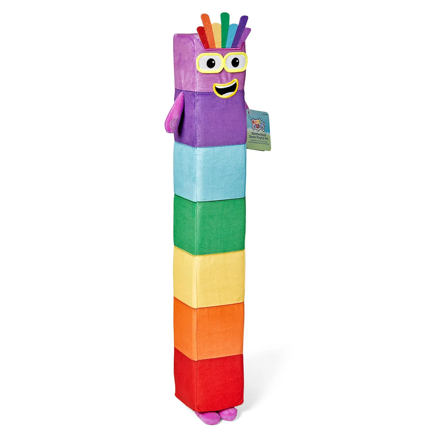 Learning Resources Numberblocks Sieben Plüschfigur 61 cm Regenbogen