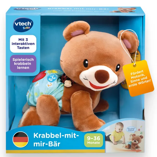 VTech Krabbel-mit-Mir-Bär Plüschtier Deutsch 9-36 Monate