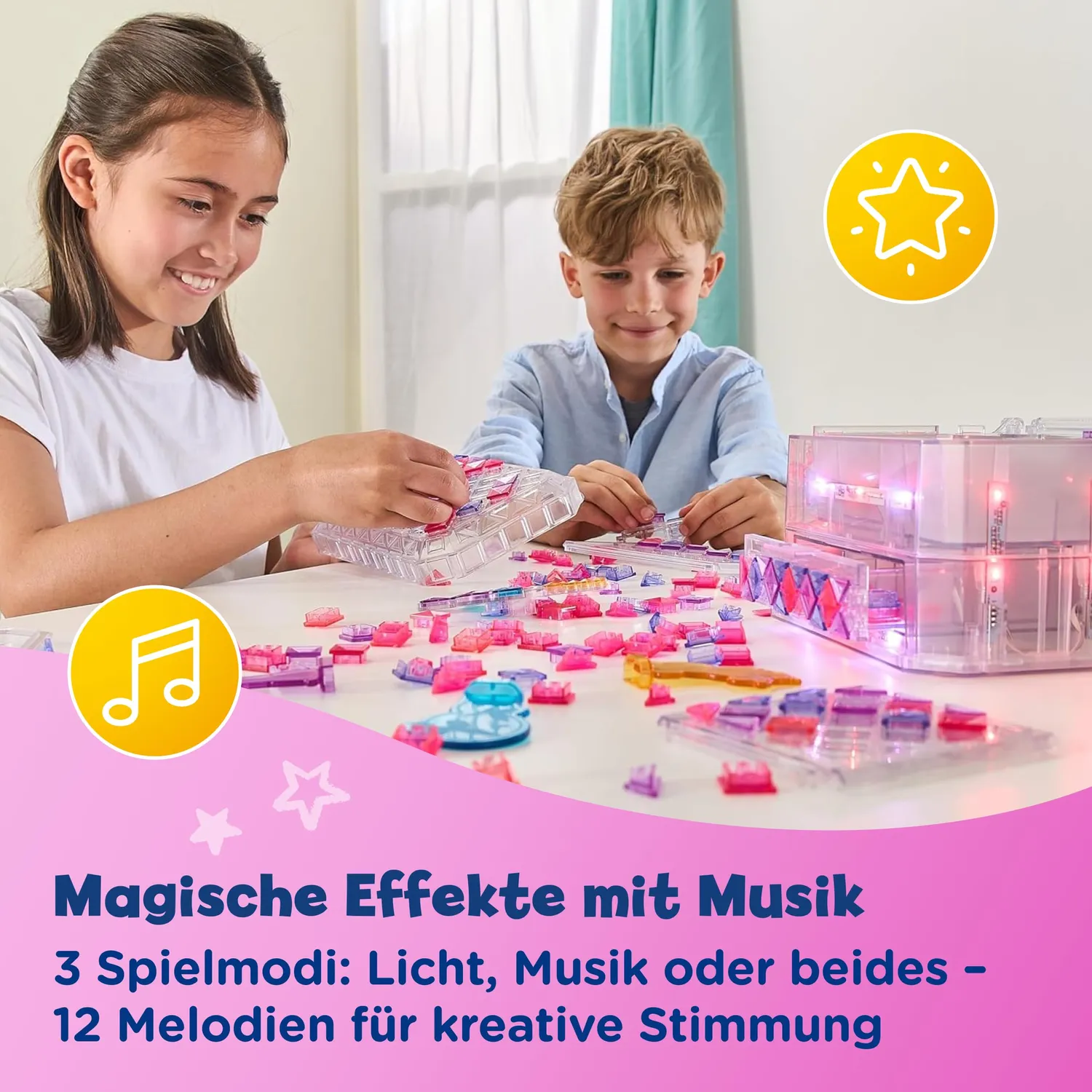 VTech Mosaic Magic Lights Schmuckkästchen 210 Steine Musik