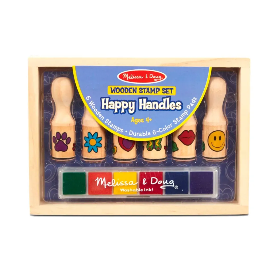 Melissa & Doug Happy Handles Stempelset 6 Stempel abwaschbar