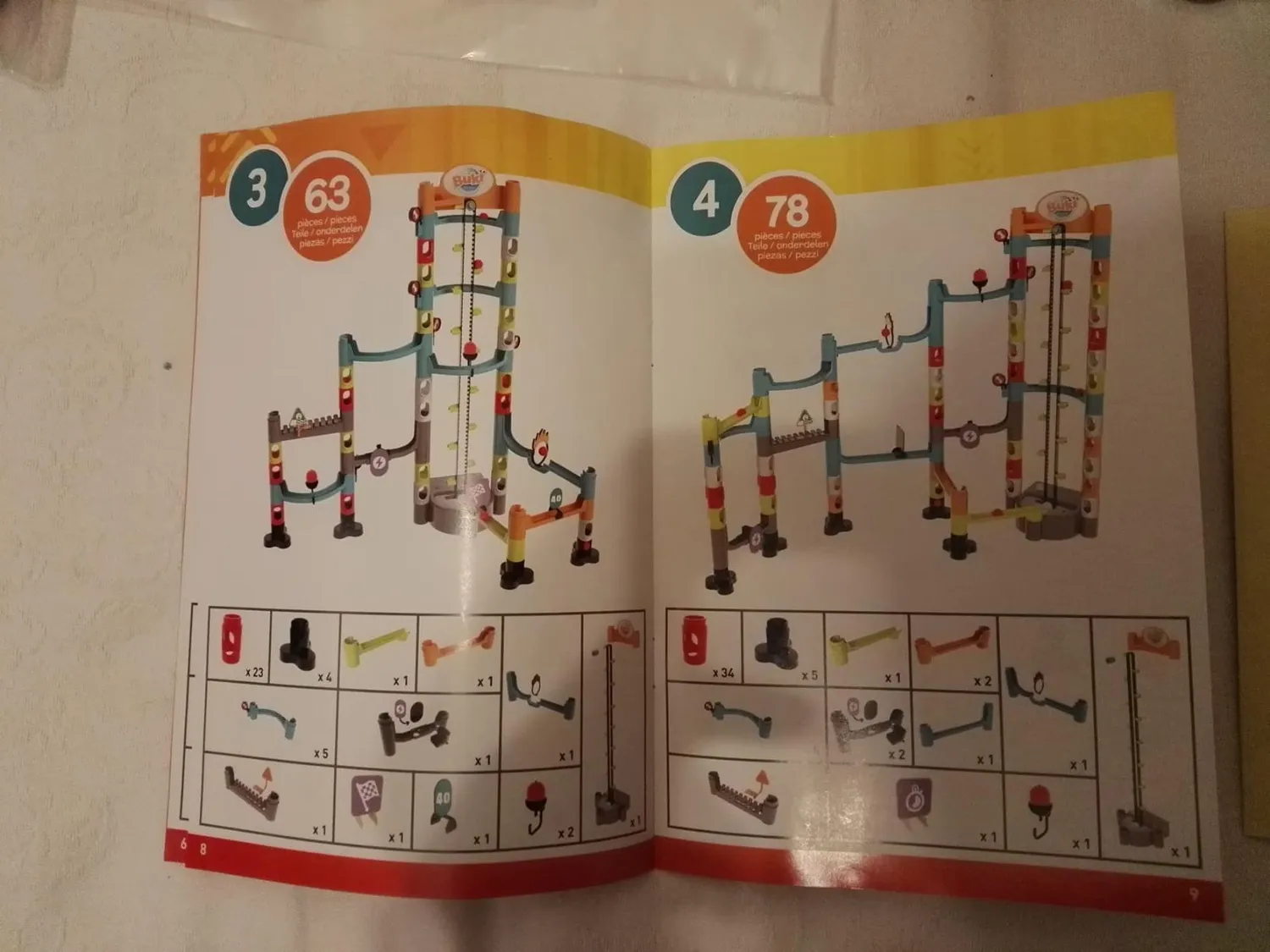Buki PM852 Mega Formules Murmelbahn 70-teilig mit Lift Licht