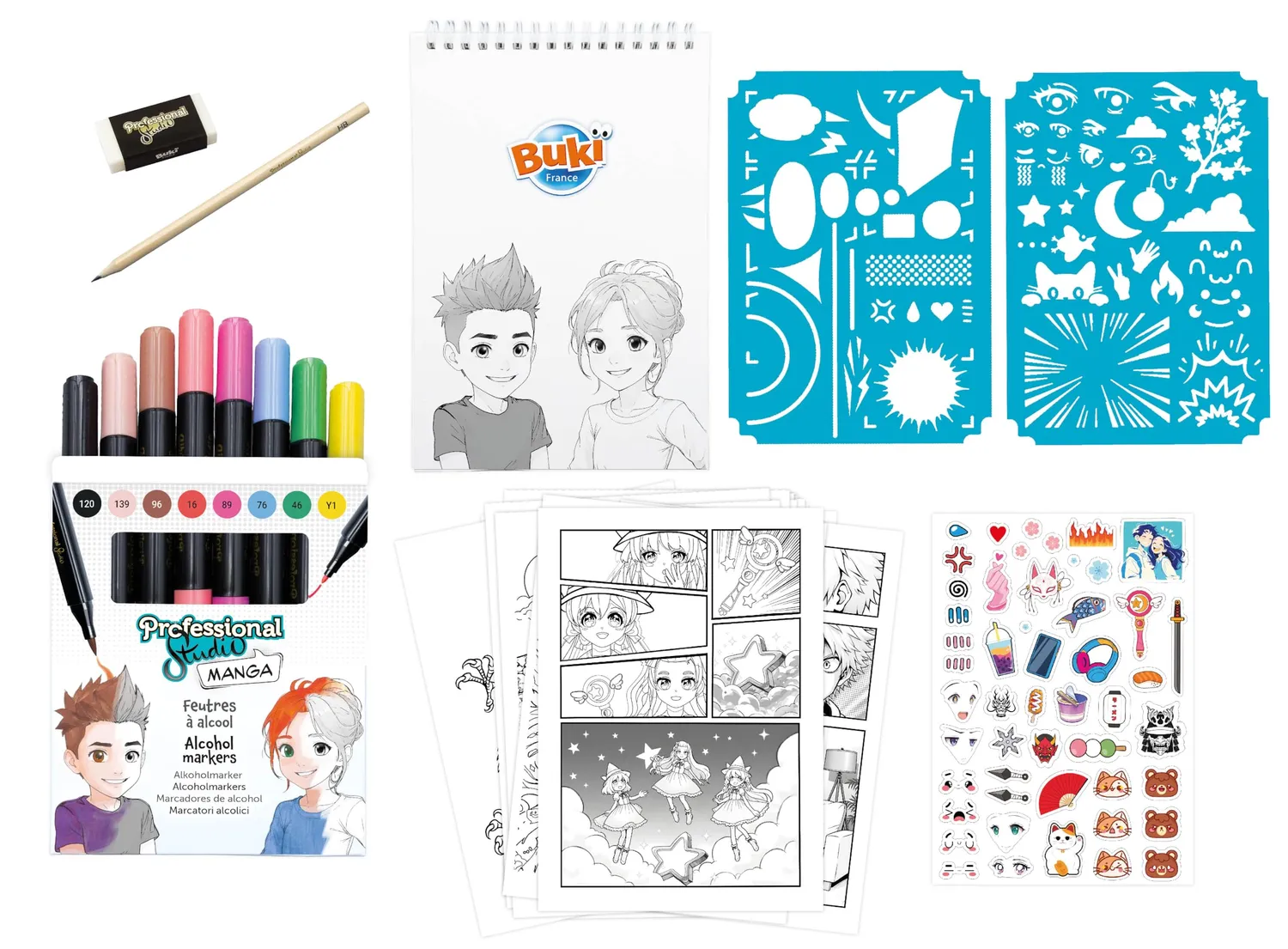 Buki Professional Studio 5439 Manga Zeichen Set A5 ab 10 Jahren