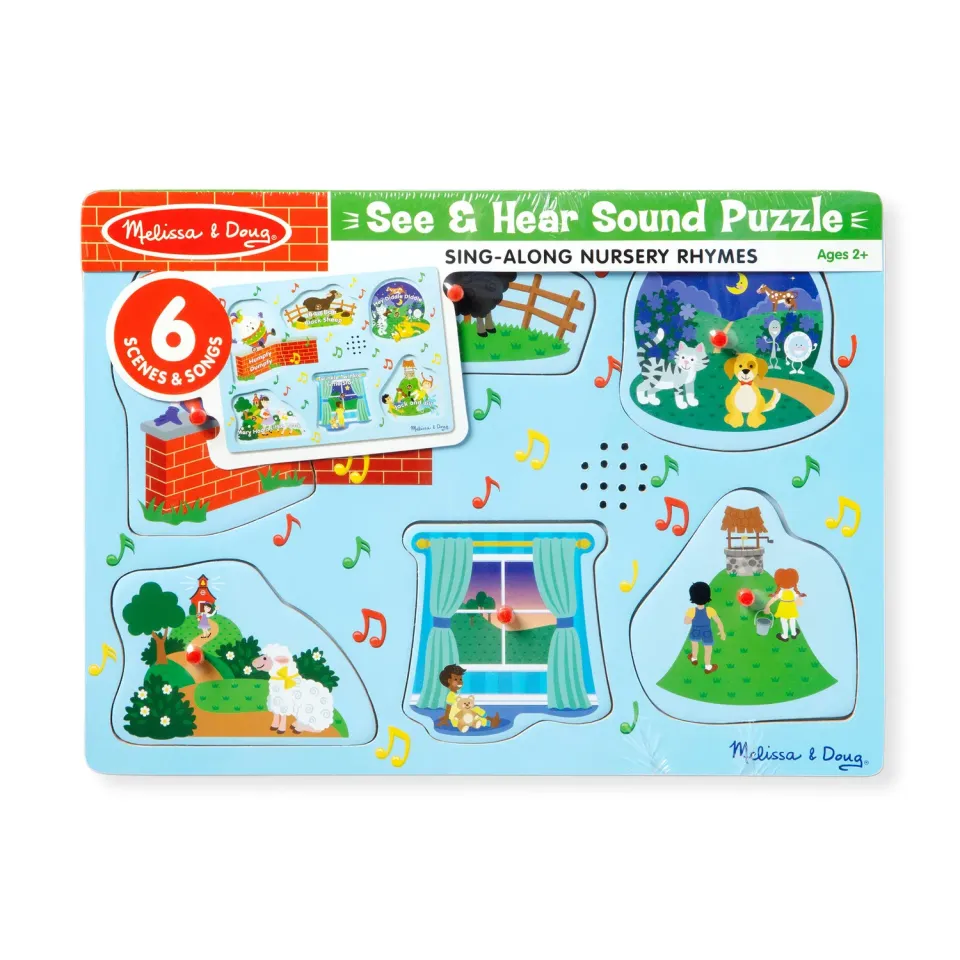 Melissa & Doug Nursery Rhymes Soundpuzzle Holz 6 Teile