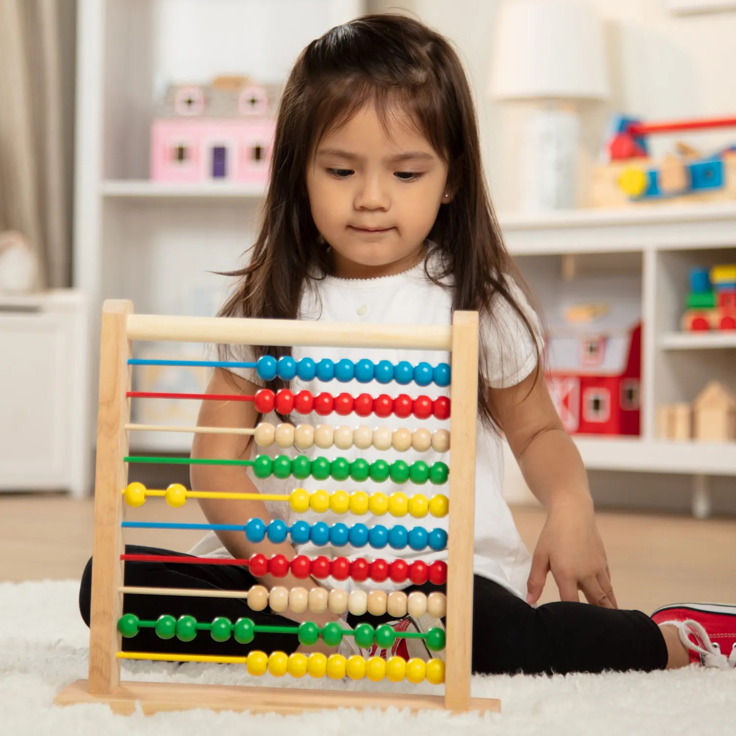 Melissa & Doug Abakus Rechenrahmen Holz 100 Perlen ab 3 Jahre