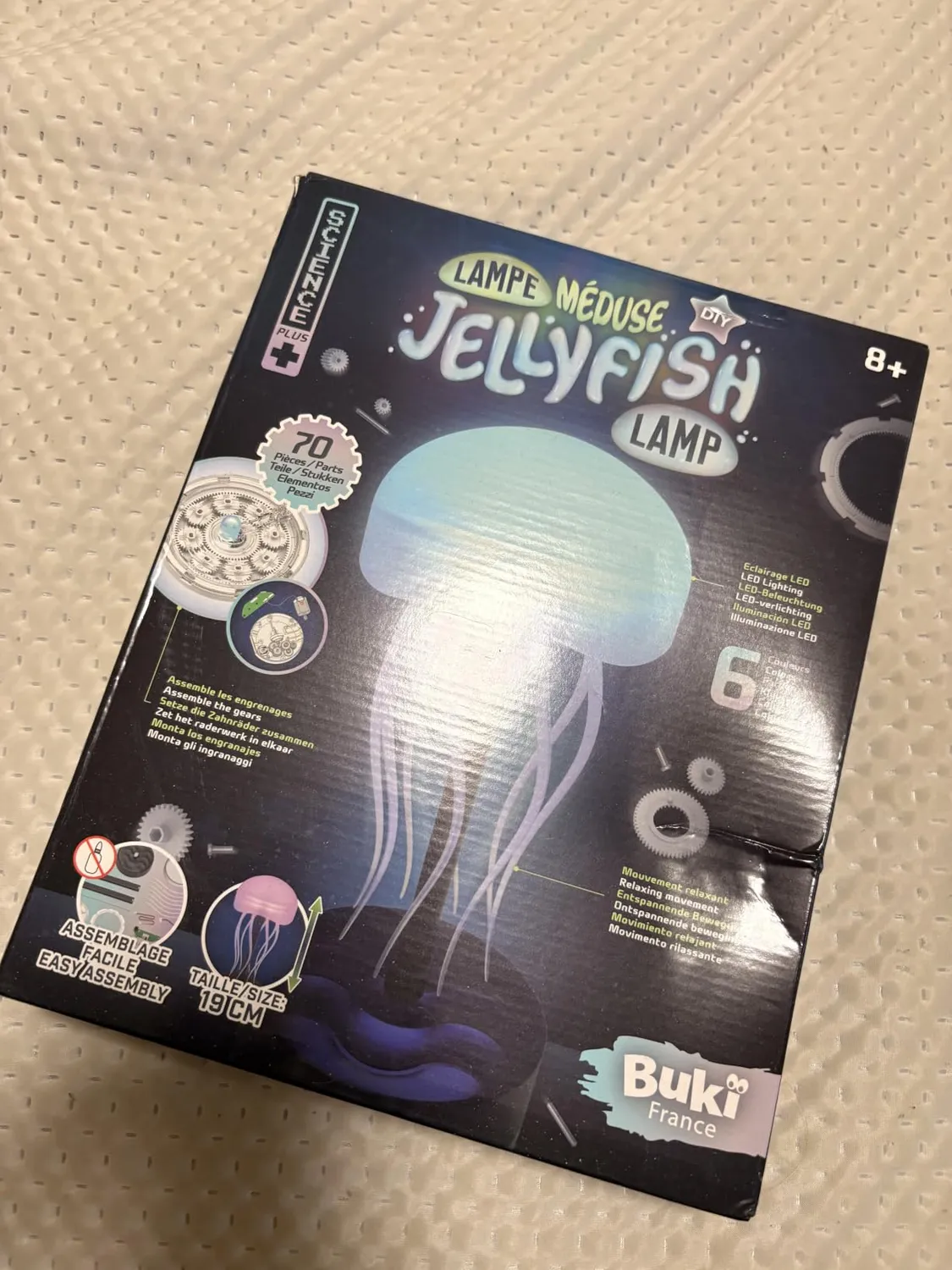 Buki 7084 Quallenlampe Bastelset LED 6 Farben USB 19 cm