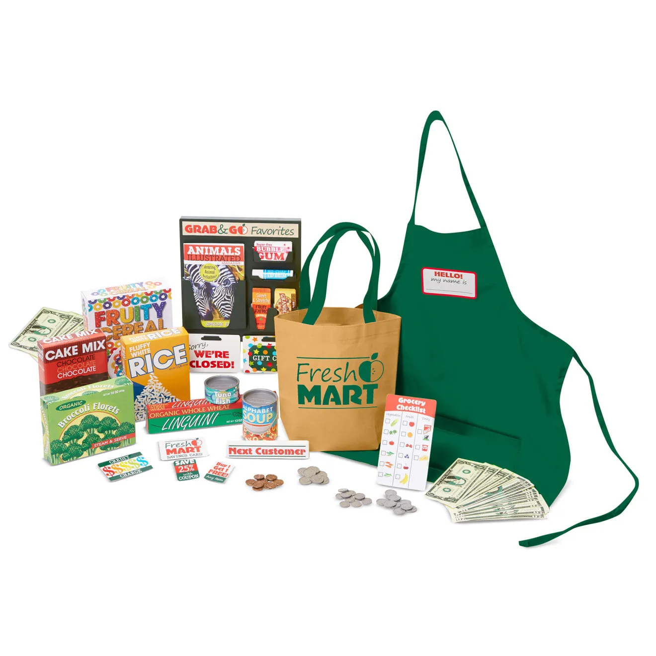 Melissa & Doug Fresh Mart Grocery Store Kaufladen Set 70-teilig