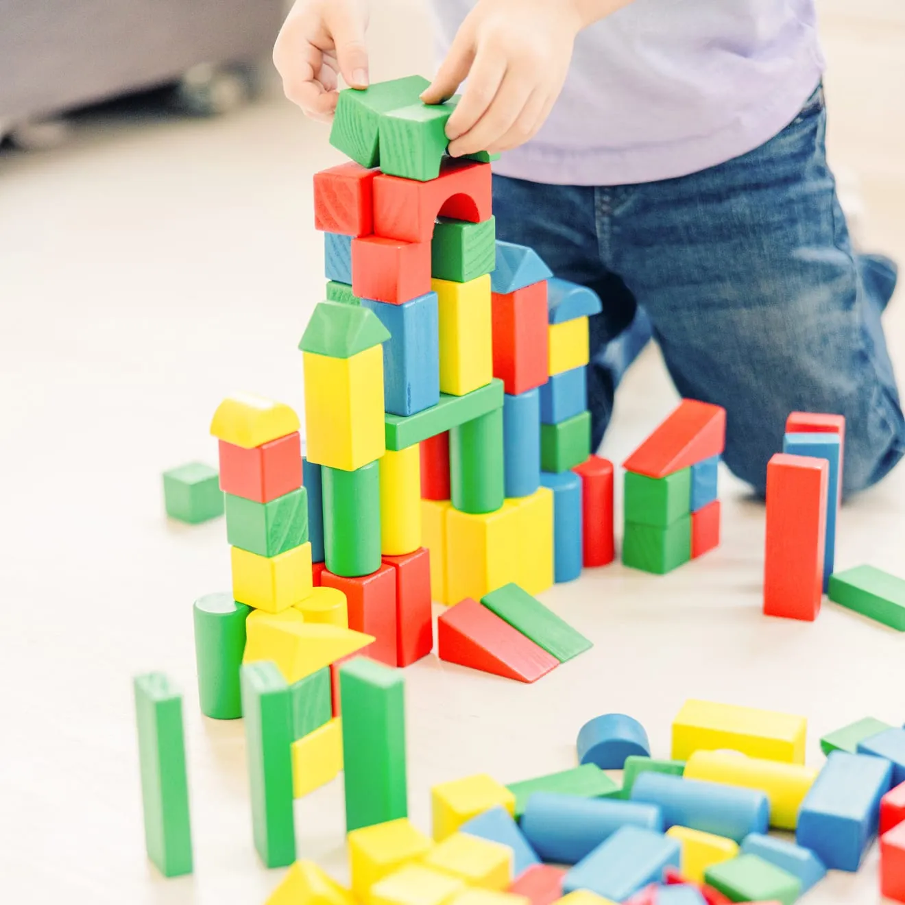 Melissa & Doug 200 Piece Wood Blocks Bausteine 200 Teile Holz