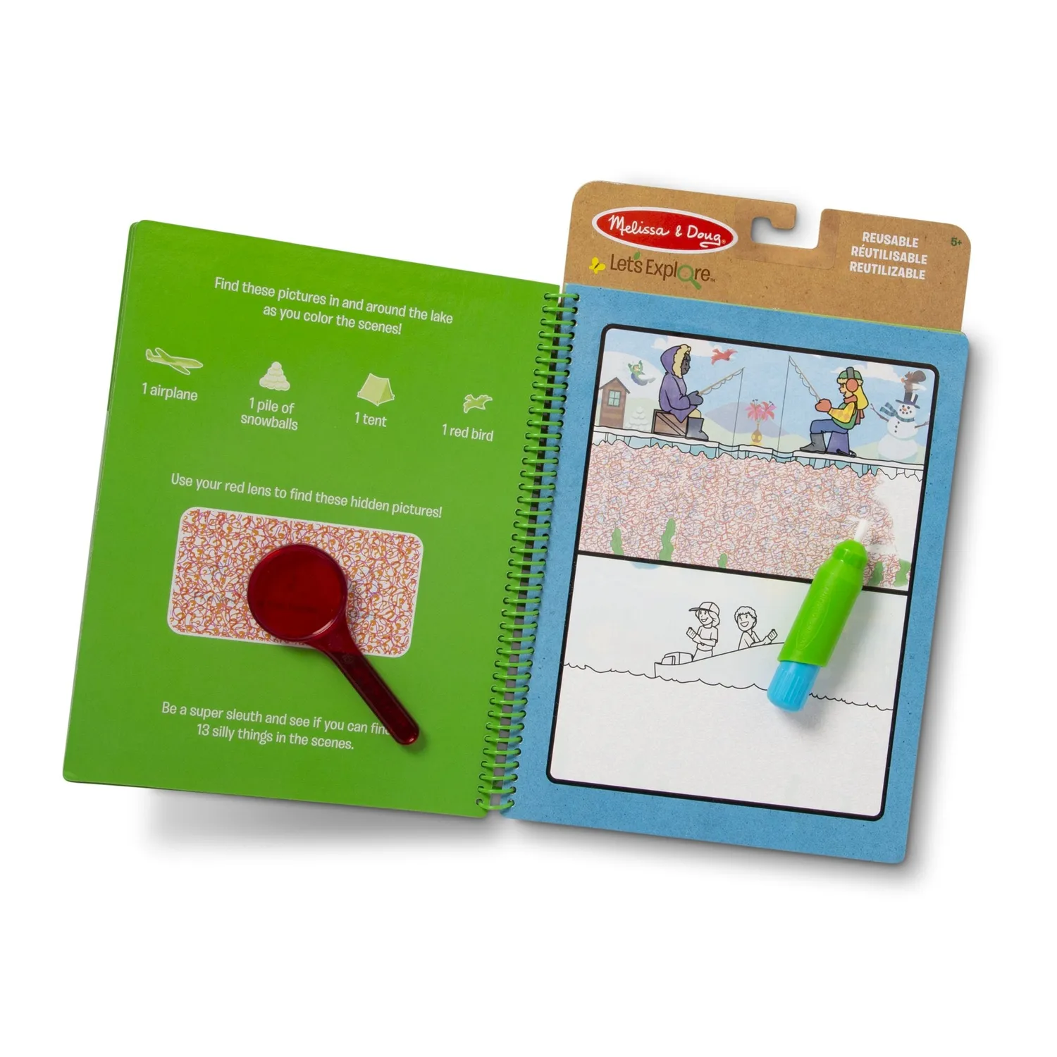 Melissa & Doug Let's Explore Water Wow Malbuch Outdoor