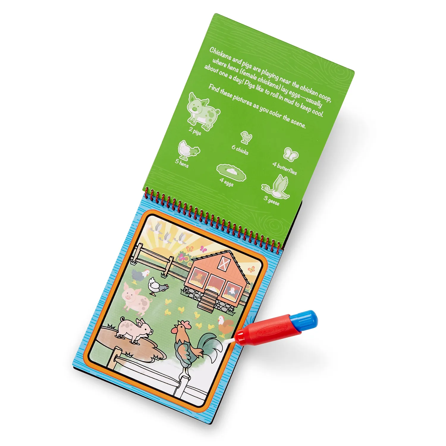 Melissa & Doug Water Wow Farm Wassermalbuch Bauernhof