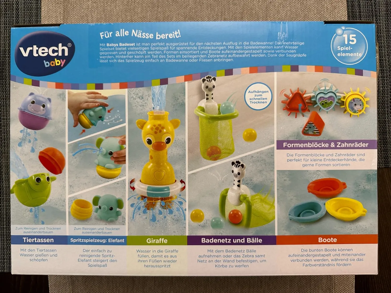 VTech Baby Badeset 6-teilig Badespielzeug mit 15 Elementen