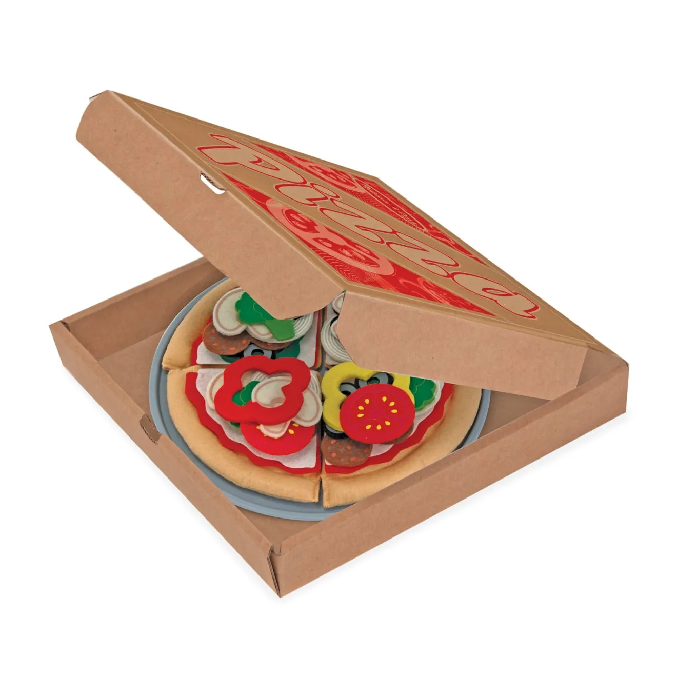 Melissa & Doug Felt Play Food Pizza Set Spielessen 42-tlg Filz