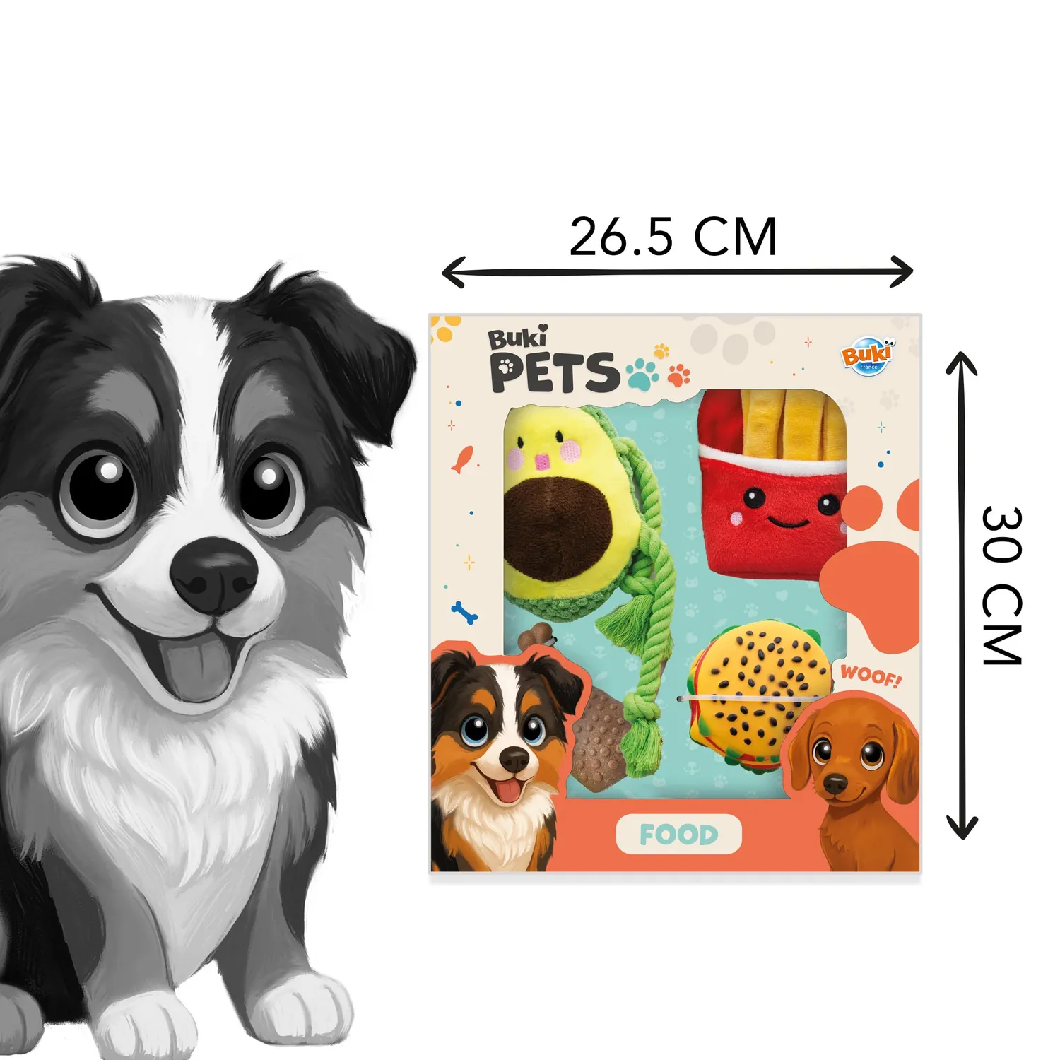 Buki Pets PET002 Hundespielzeug-Set 4-teilig Food