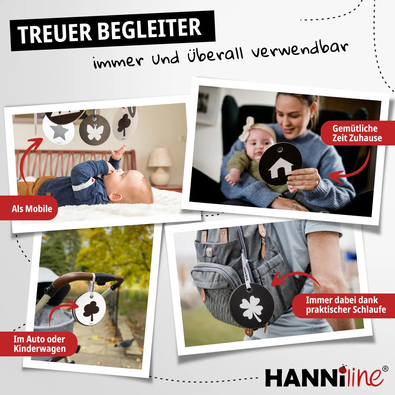 HANNIline Kontrastkarten Baby ab 1. Monat 20 Bilder