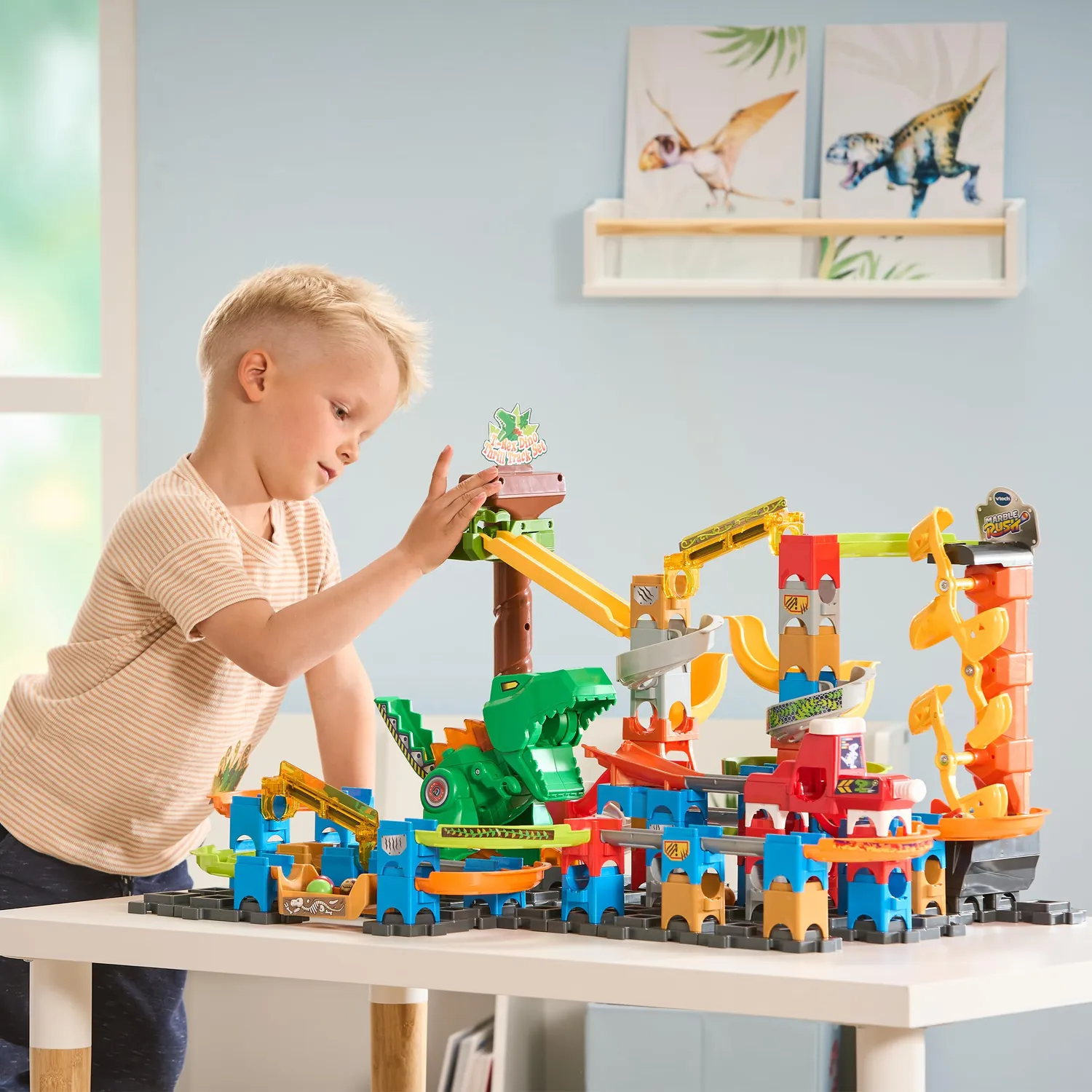 VTech Marble Rush Dino Adventures XL400 Murmelbahn 109-tlg.