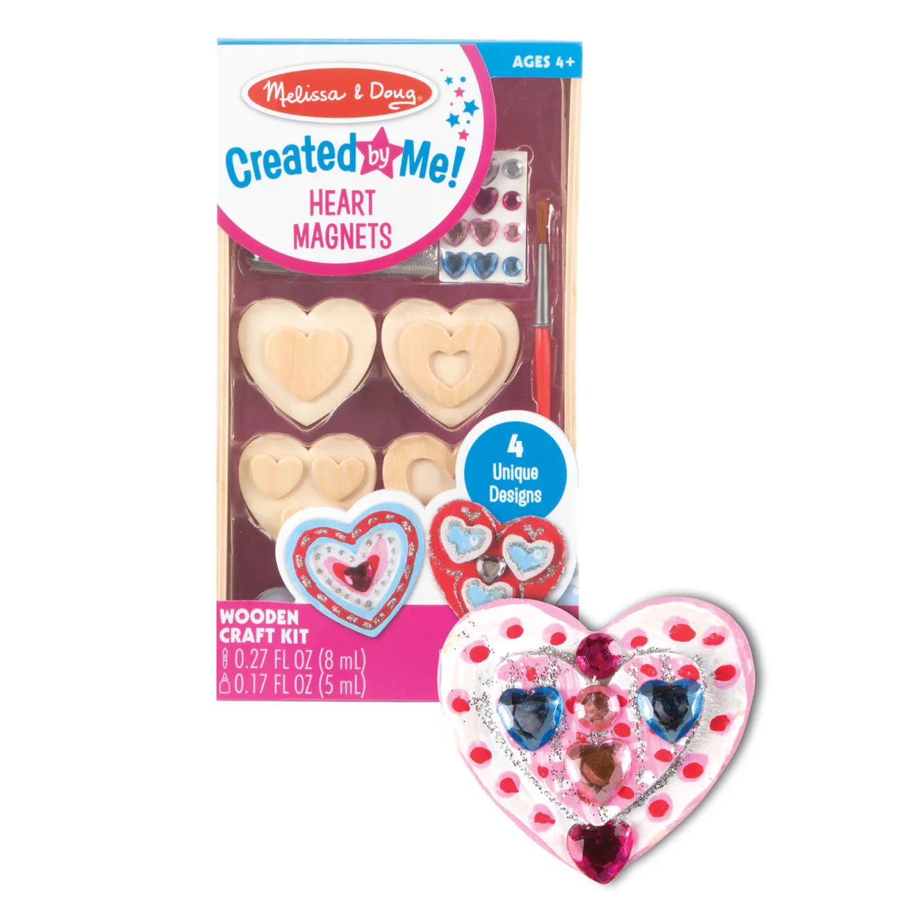 Melissa & Doug Created by Me Herz-Magnete Bastelset Holz