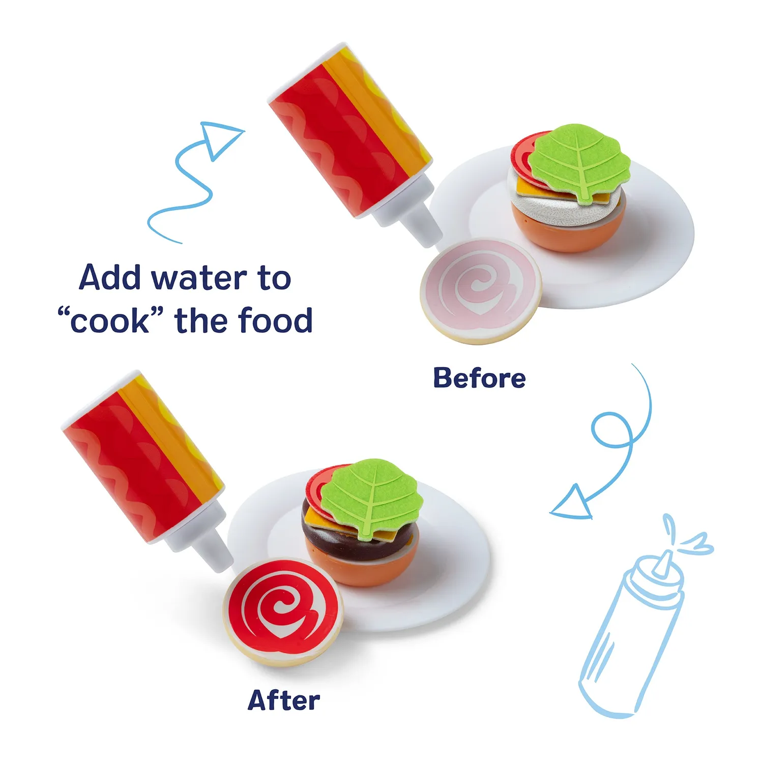 Melissa & Doug Flip & Fry Grill Spielset Water Wow Farbwechsel