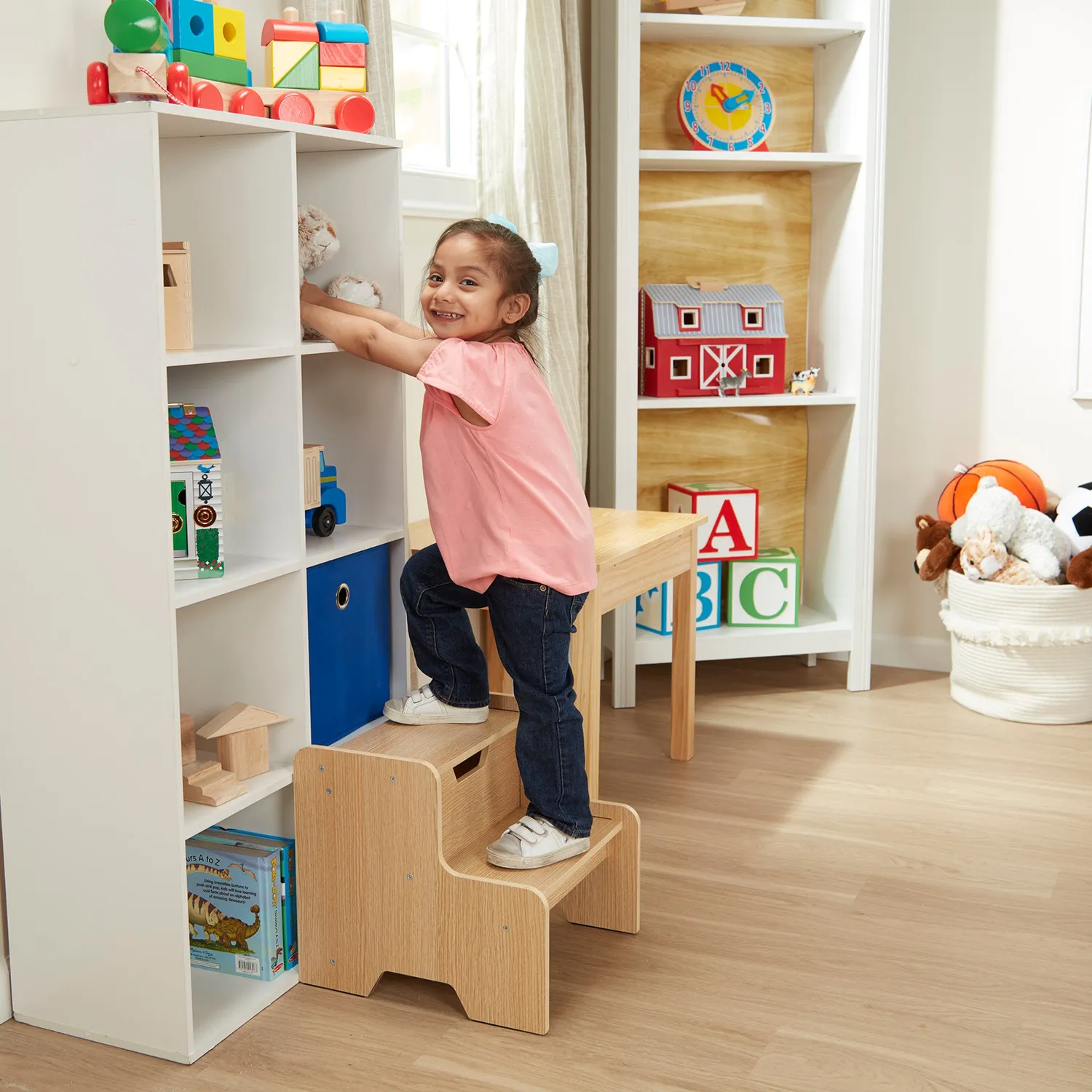 Melissa & Doug Tritthocker Holz natur 2-stufig
