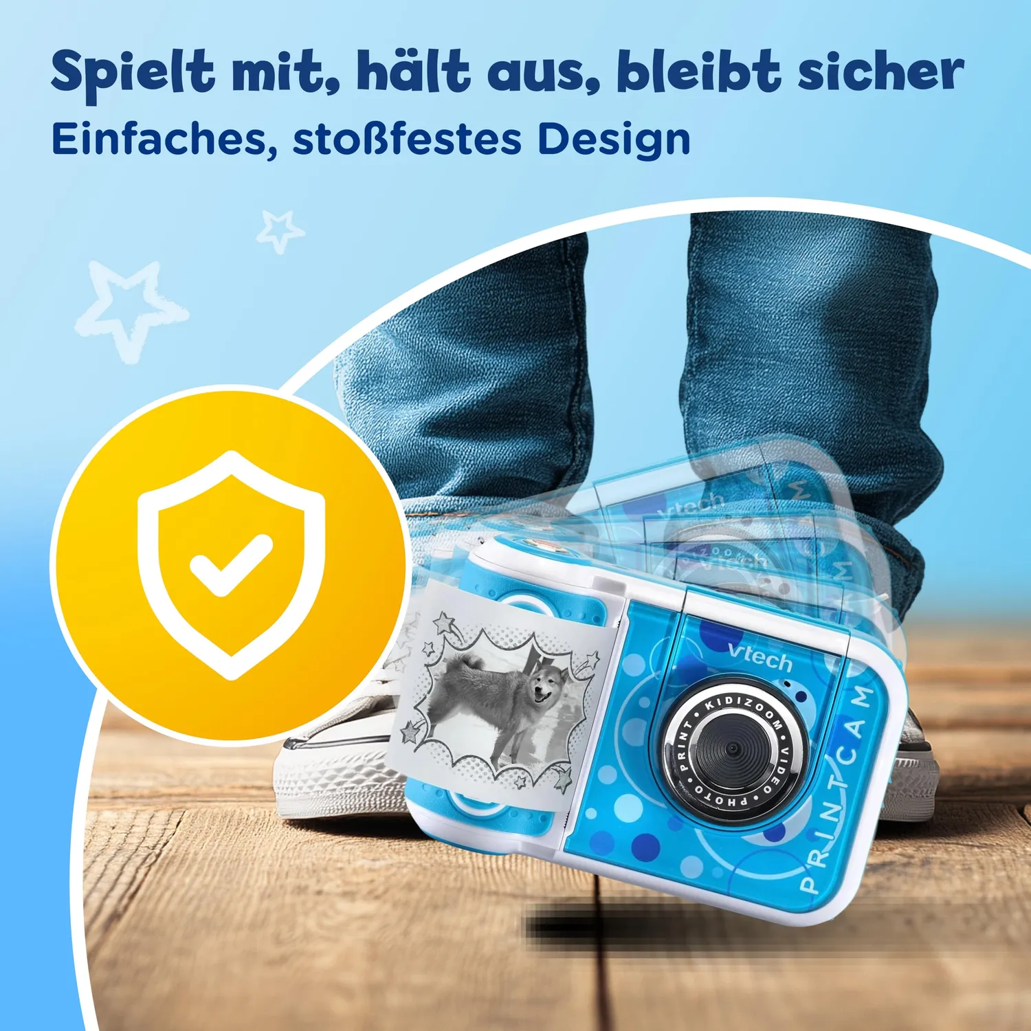 VTech KidiZoom Print Cam Kinderkamera blau mit Drucker