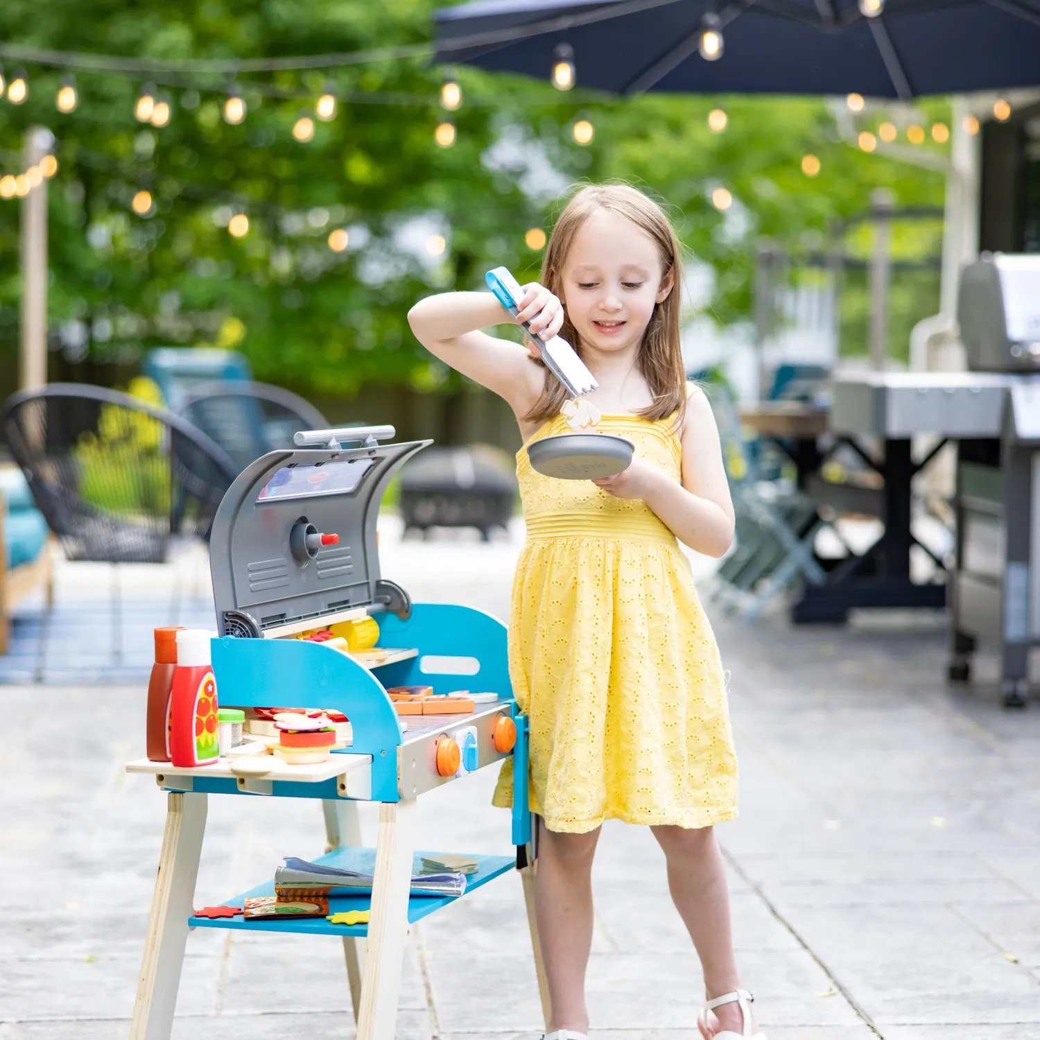 Melissa & Doug Grill Pizzaofen Spielset Holz 60-tlg
