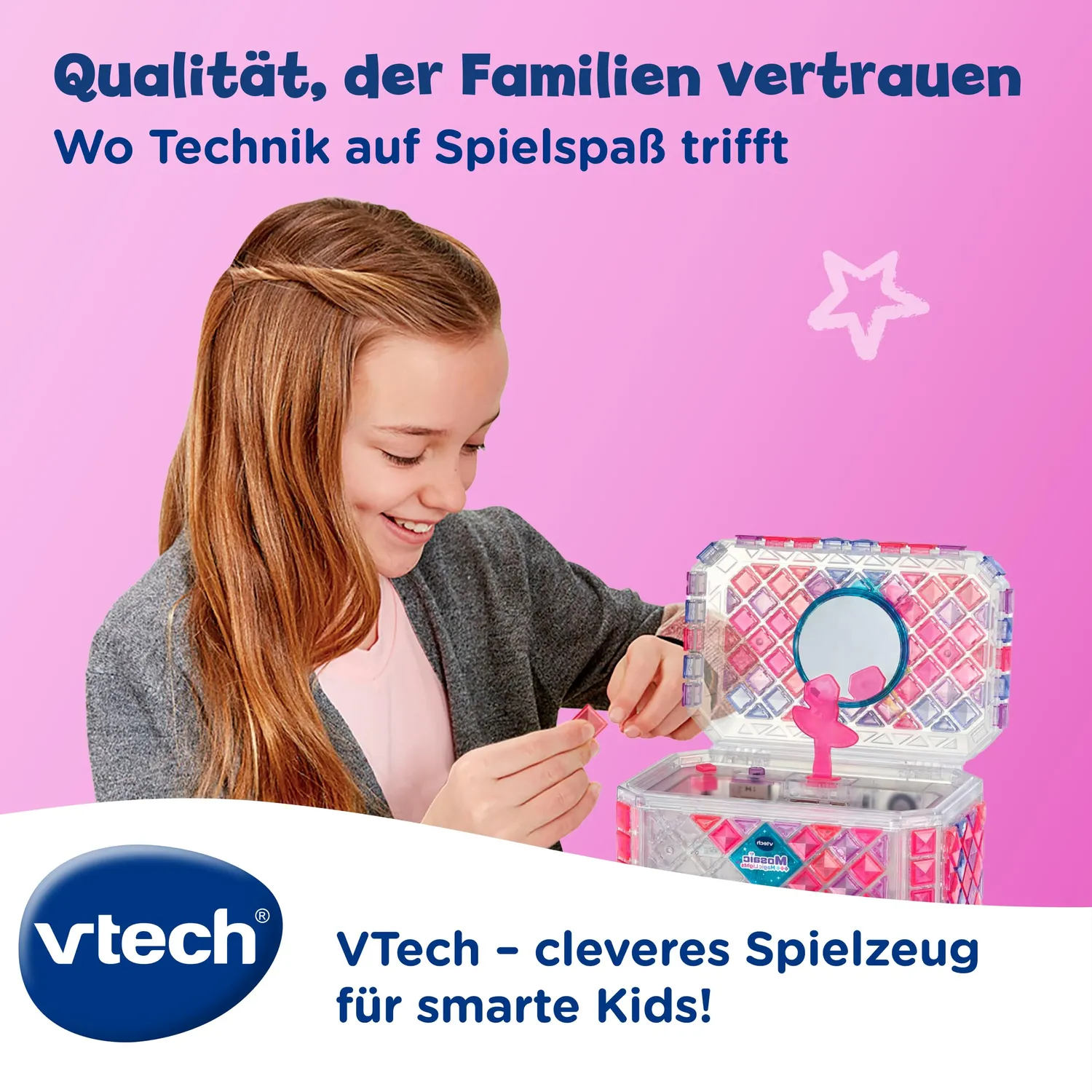 VTech Mosaic Magic Lights Schmuckkästchen 210 Steine Musik