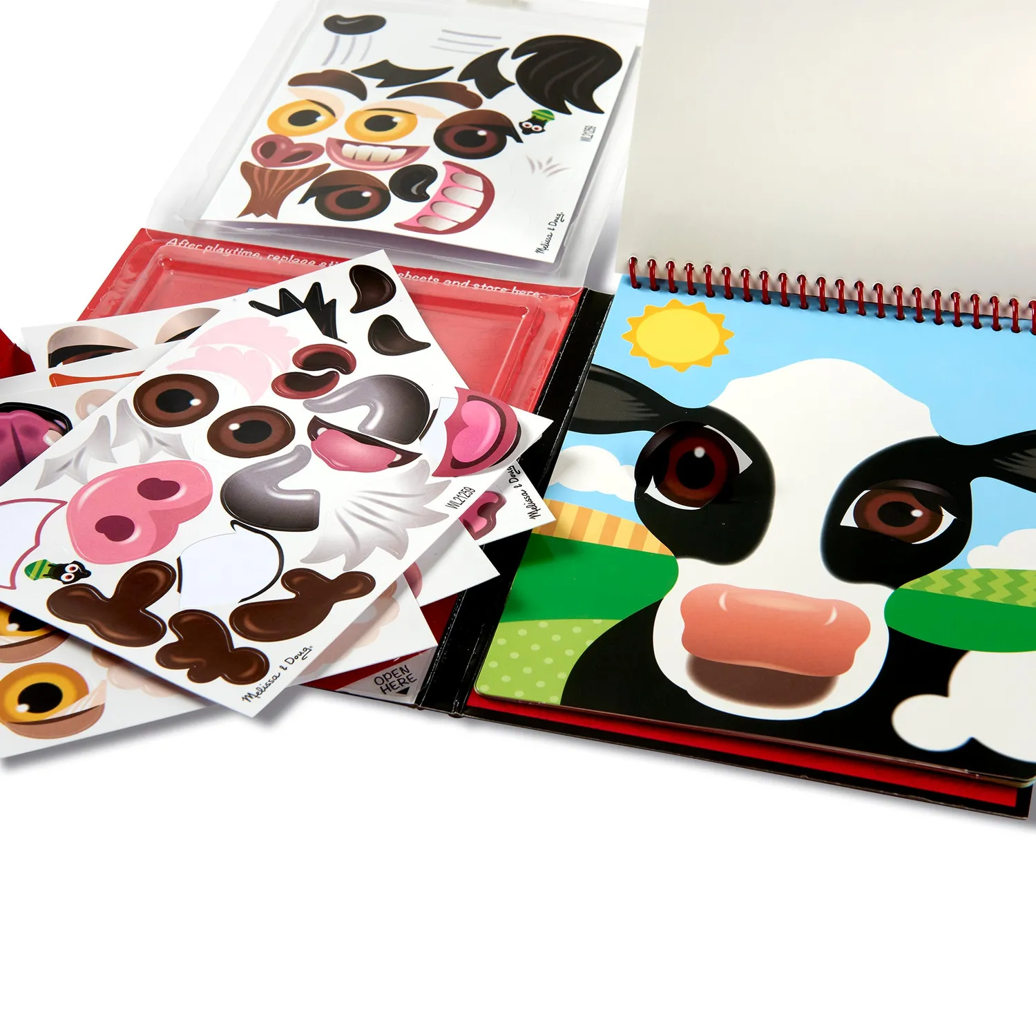 Melissa & Doug Make-a-Face Farm Stickerbuch Bauernhof 76 Sticker