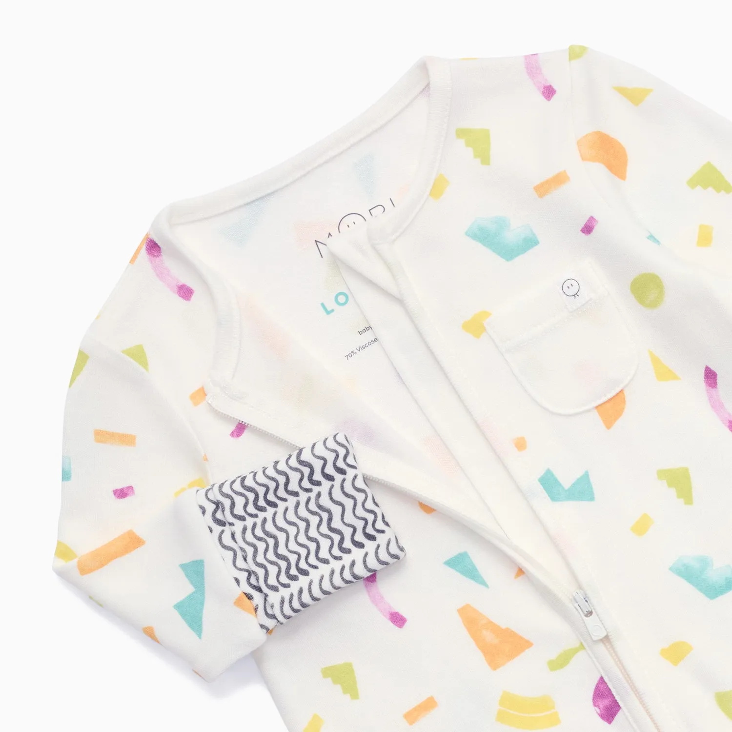 MORI Lovevery Shapes Sleepsuit Schlafoverall 0-3 Monate