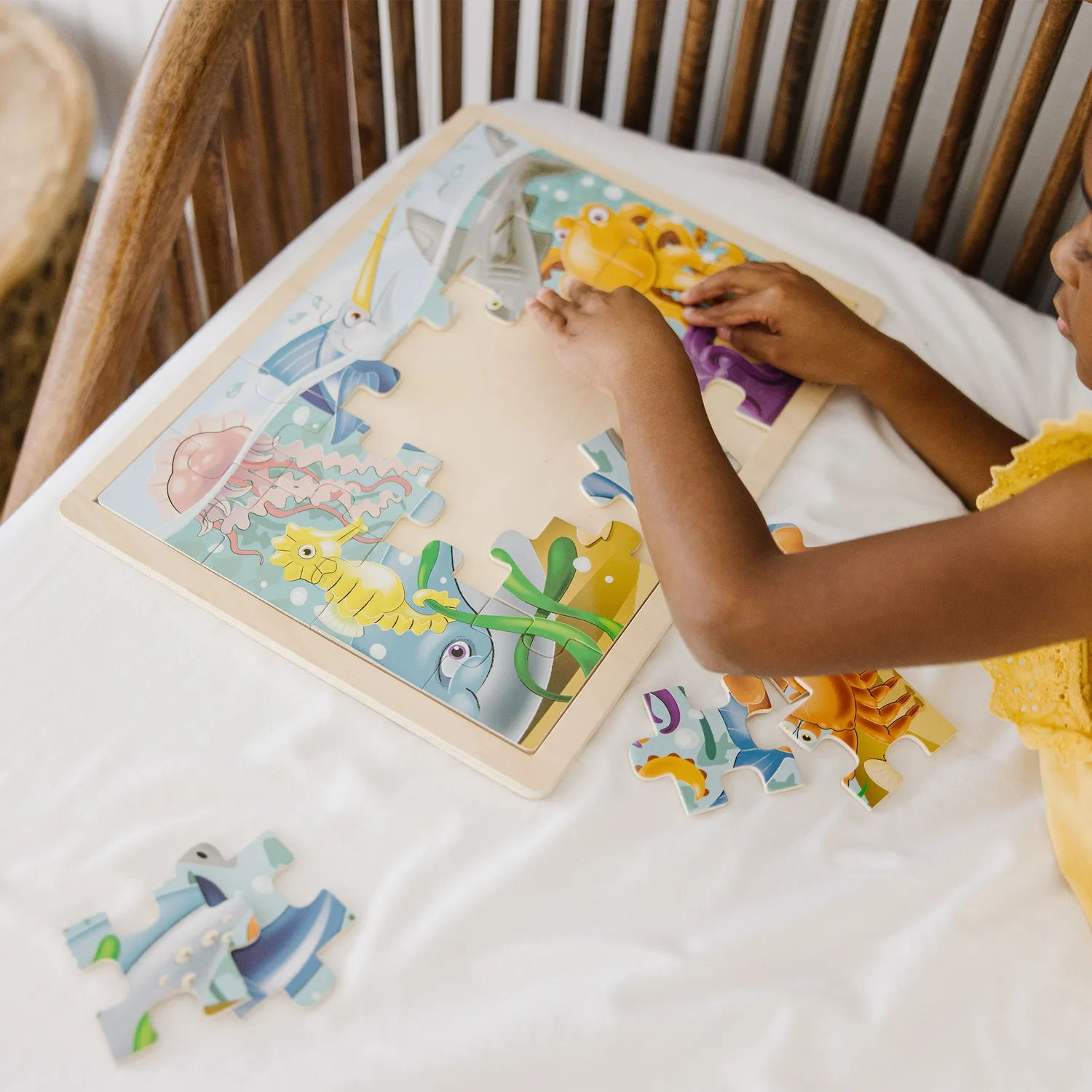 Melissa & Doug Under the Sea Holzpuzzle 24 Teile Meer