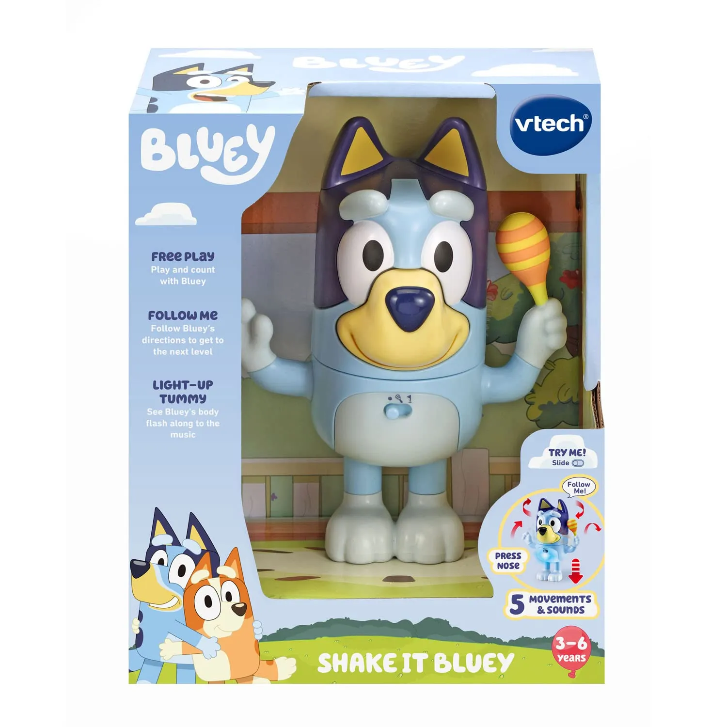 VTech Shake It Bluey Tanzfigur interaktiv mit Licht 3-6 Jahre