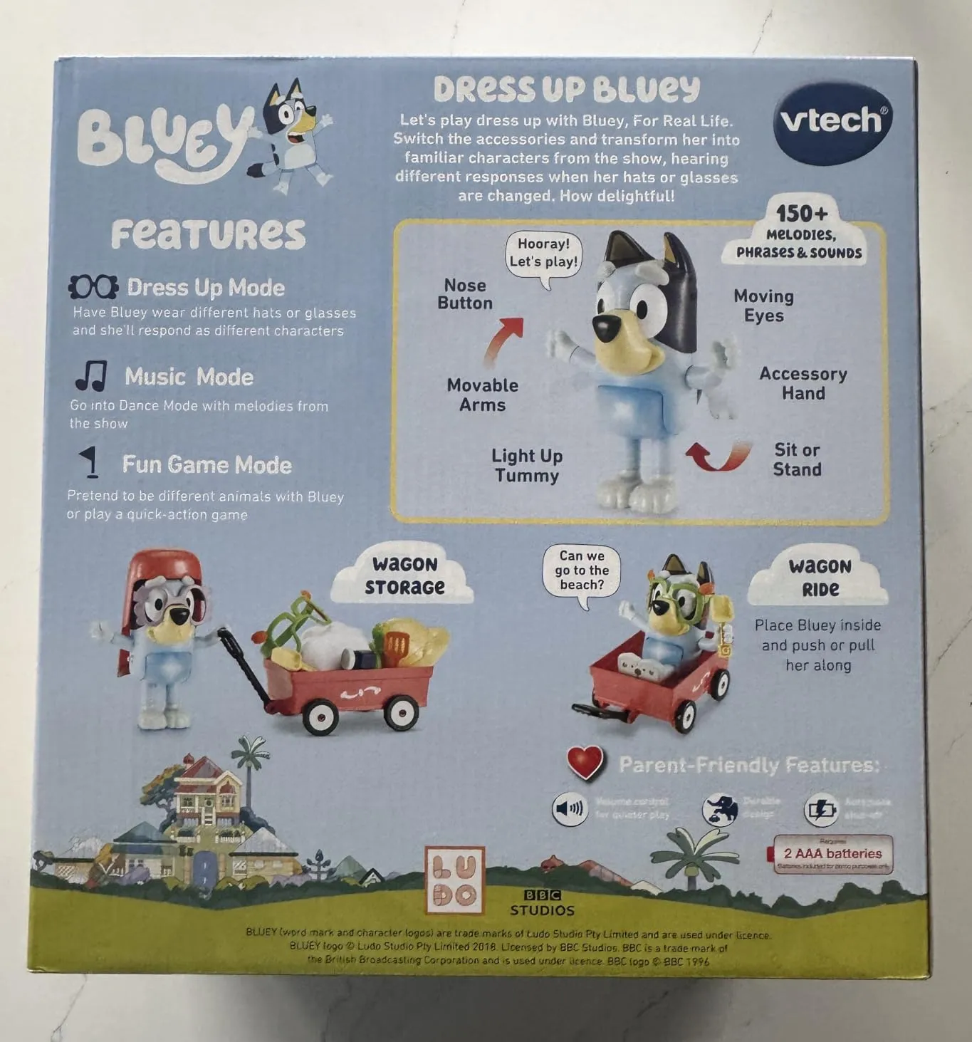 VTech Dress-Up Bluey Spielfigur mit 9 Zubehör ab 3 Jahre