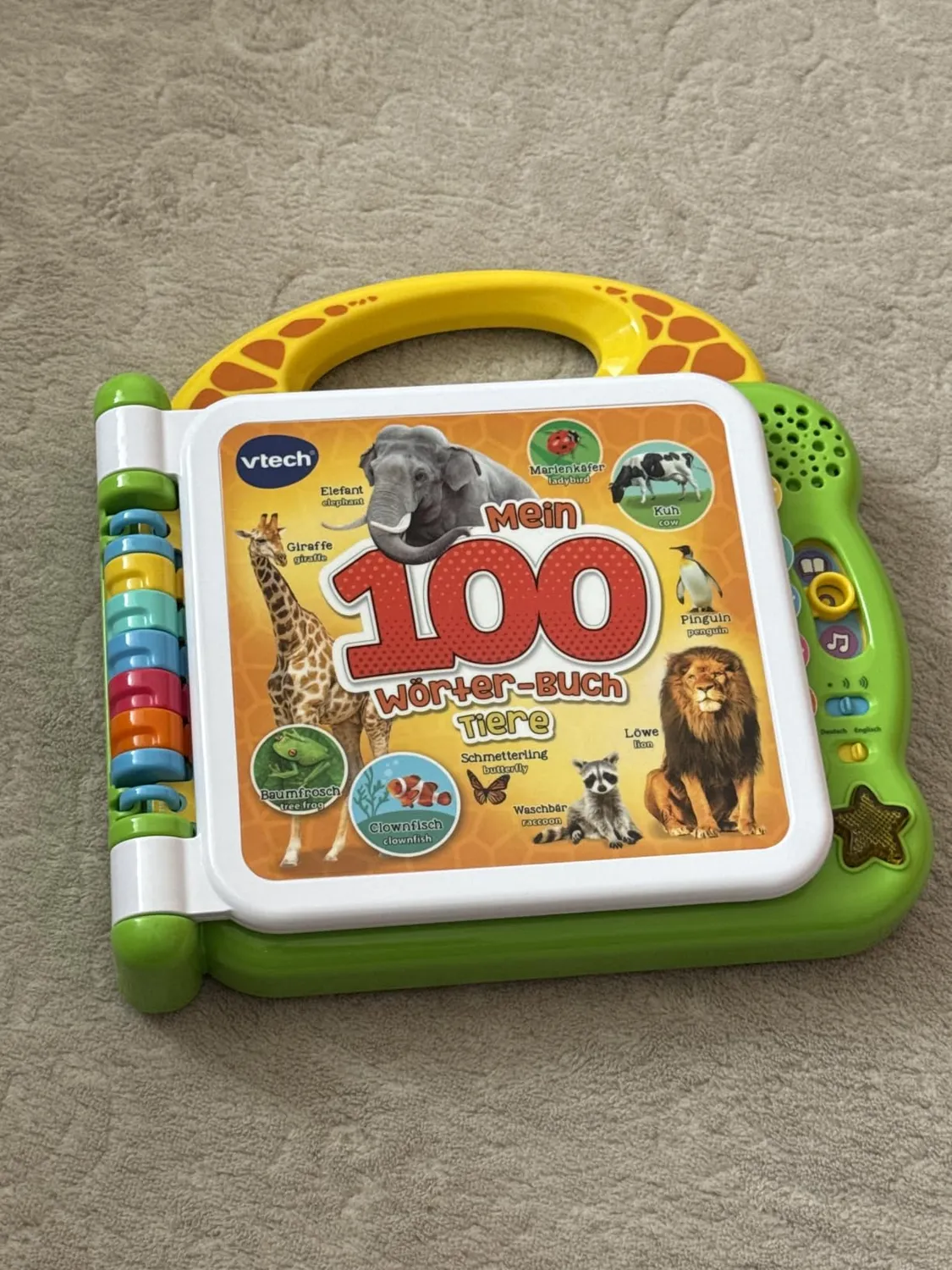 VTech Mein 100-Wörter-Buch Tiere 80-609544 Bilderbuch zweisprachig
