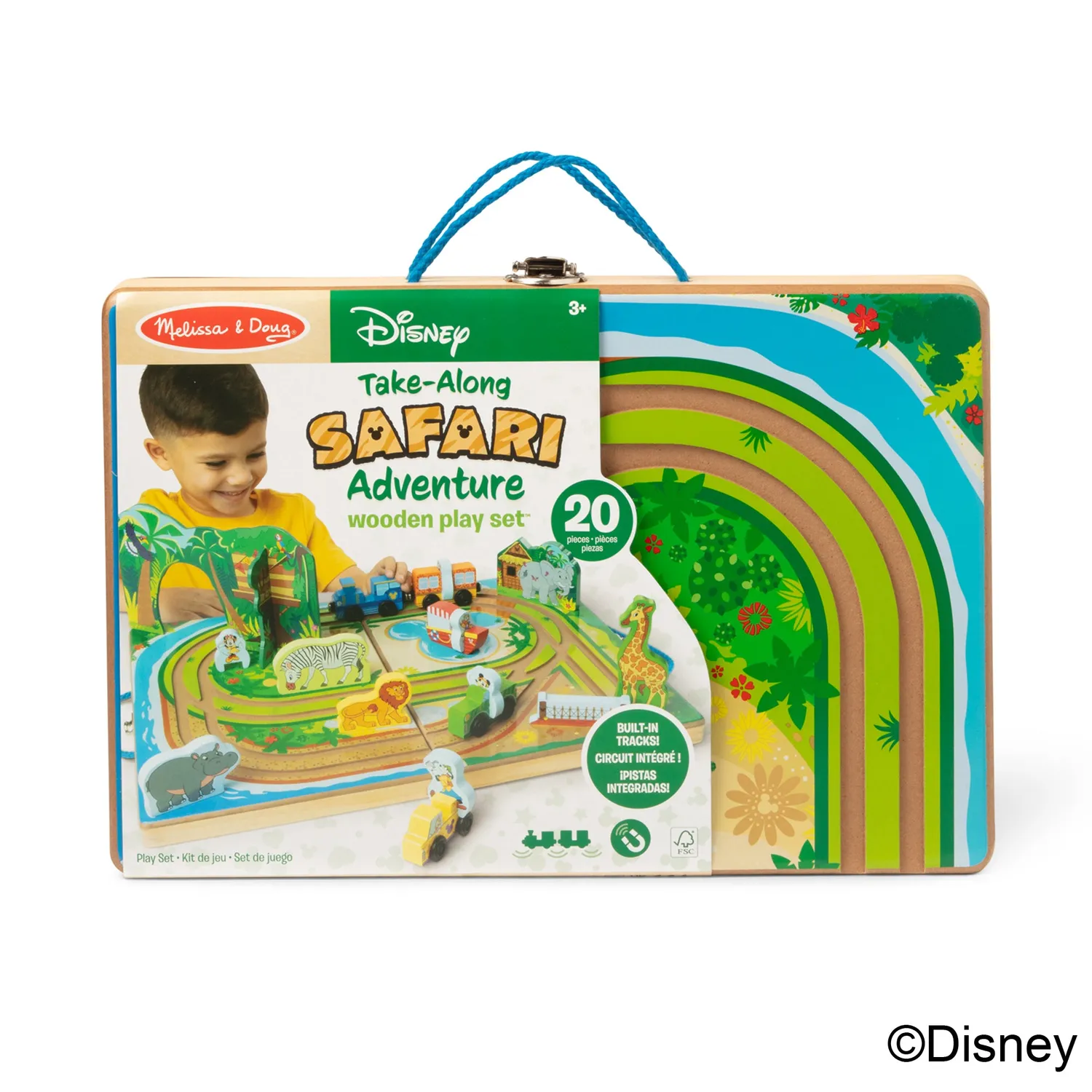 Melissa & Doug Disney Take-Along Safari Holzspielset Koffer