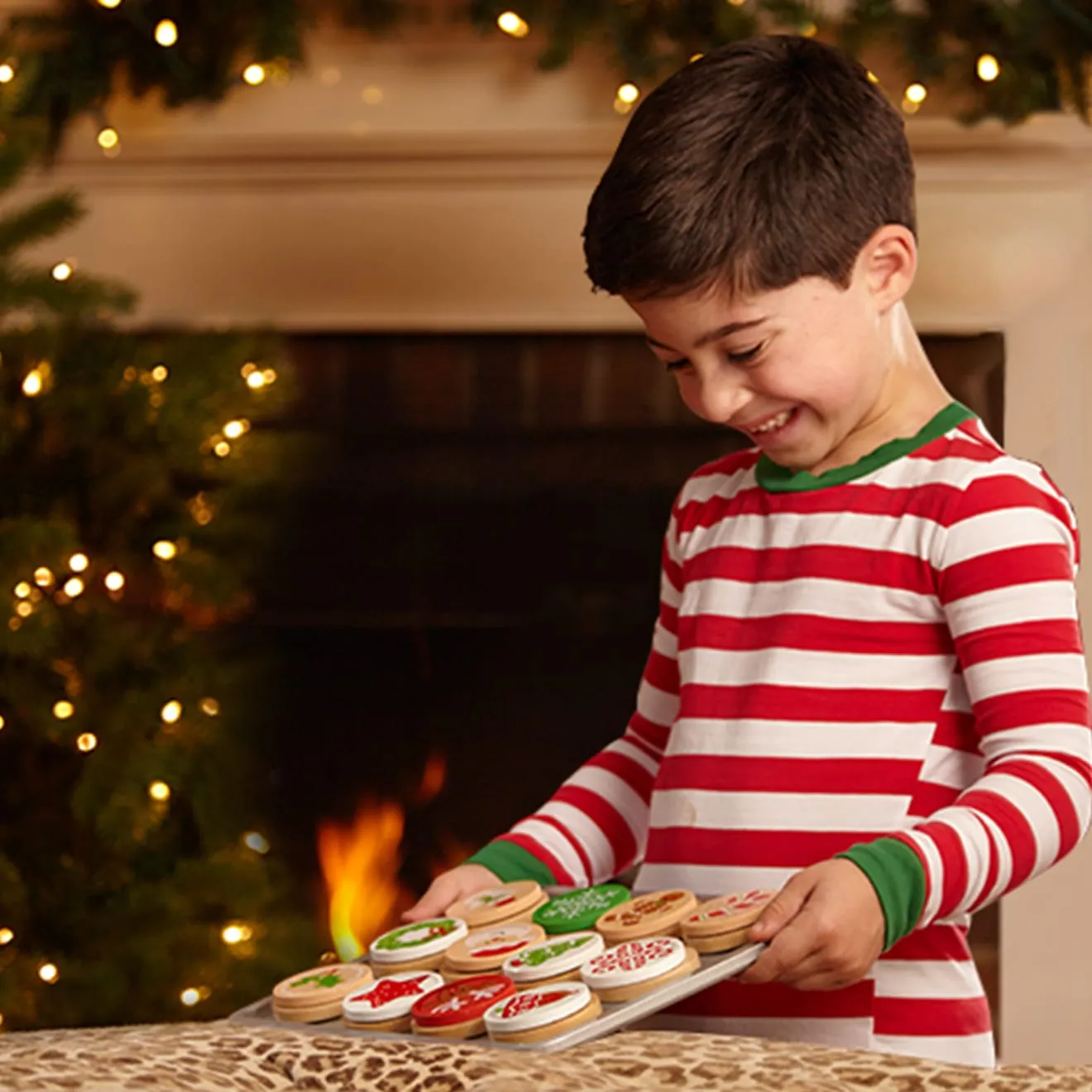 Melissa & Doug Slice & Bake Weihnachtskekse Spielset Holz