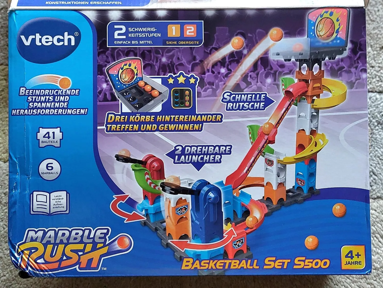 VTech Marble Rush Basketball S500 Kugelbahn 41 Teile Werfen