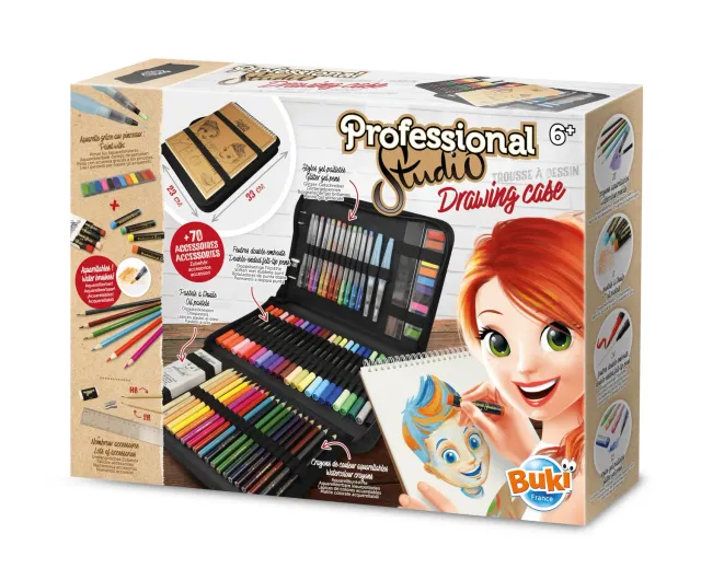 Buki Professional Studio 5436 Mal-Set Malkoffer mit Zeichenblock