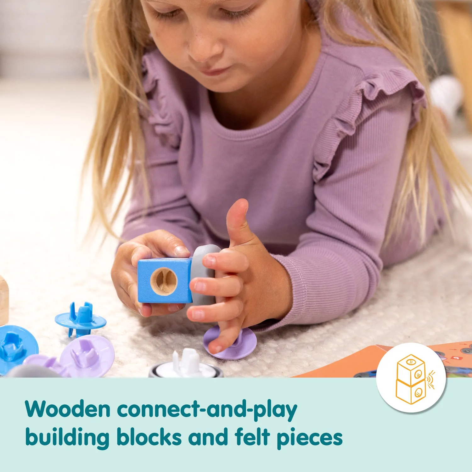 Melissa & Doug Blockables Town Play Set Bausteine 73-tlg Holz