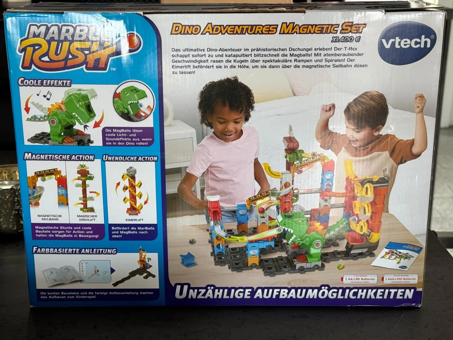 VTech Marble Rush Dino Adventures XL400 Murmelbahn 109-tlg.