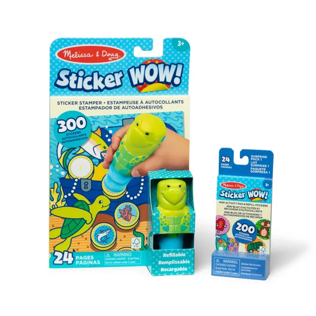 Melissa & Doug Sticker WOW Schildkröte Sticker-Set 500 Sticker ab 3 J.