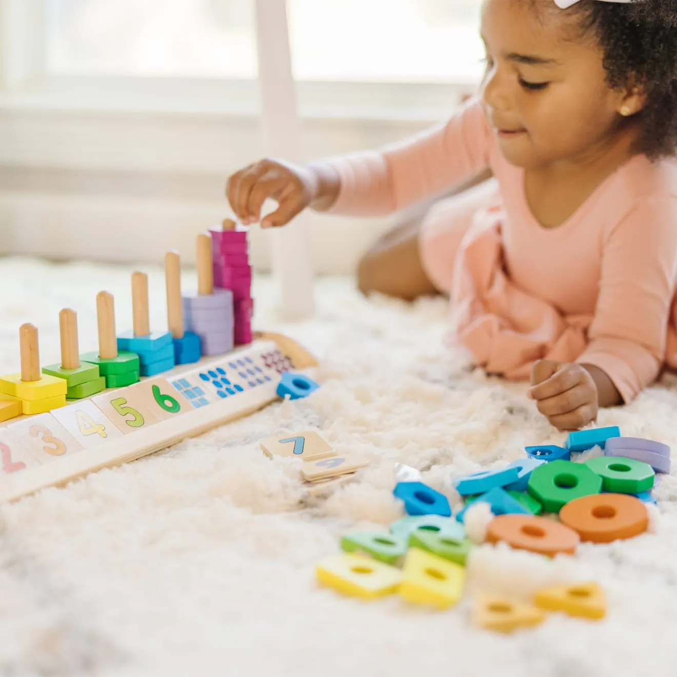 Melissa & Doug Counting Shape Stacker Steckspiel Holz ab 2 Jahre