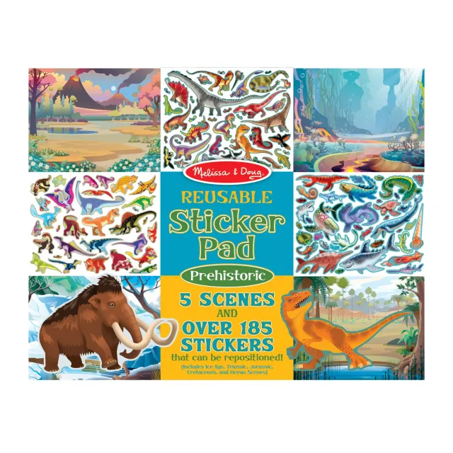 Melissa & Doug Reusable Sticker Pad Stickerbuch Dino Urzeit
