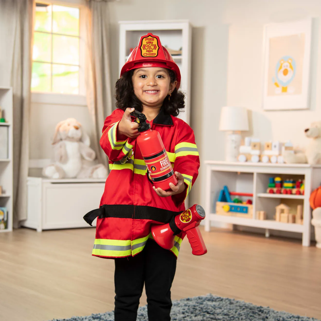 Melissa & Doug Fire Chief Feuerwehrkostüm Set 3-6 Jahre
